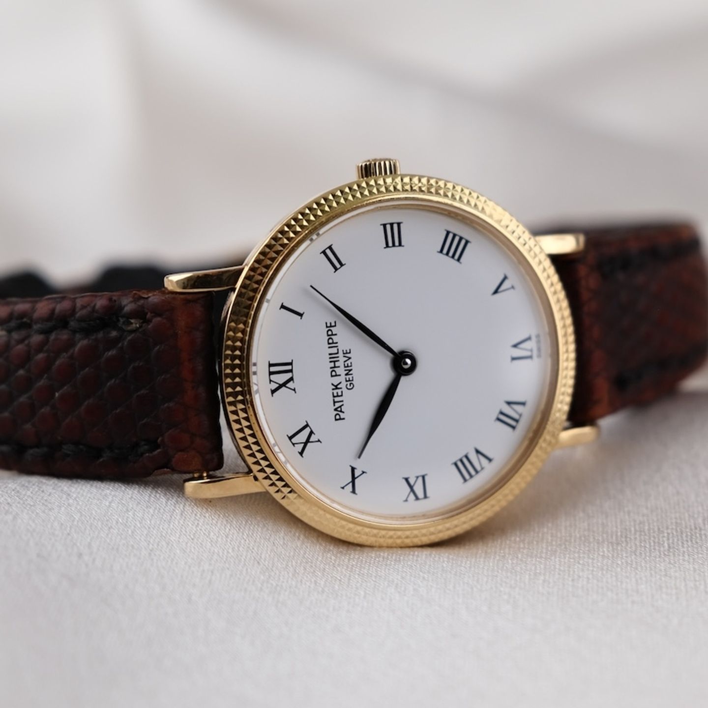 Patek Philippe Calatrava 4819 (1992) - White dial 26 mm Yellow Gold case (7/8)