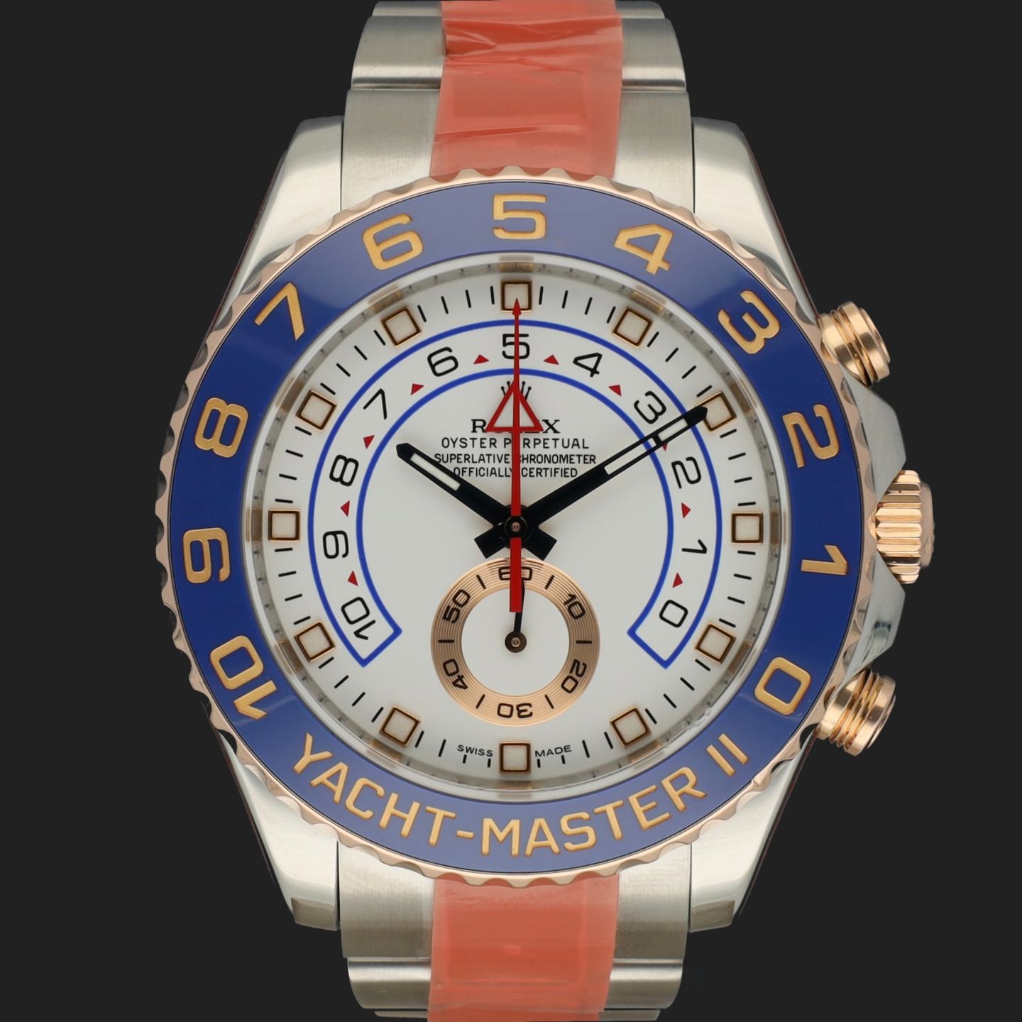 Rolex Yacht-Master II 116681 (2013) - White dial 44 mm Gold/Steel case (3/8)