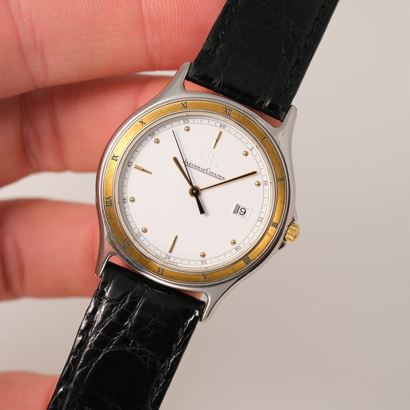 Jaeger-LeCoultre Vintage 114.5.13 (1990) - Wit wijzerplaat 35mm Staal (5/8)