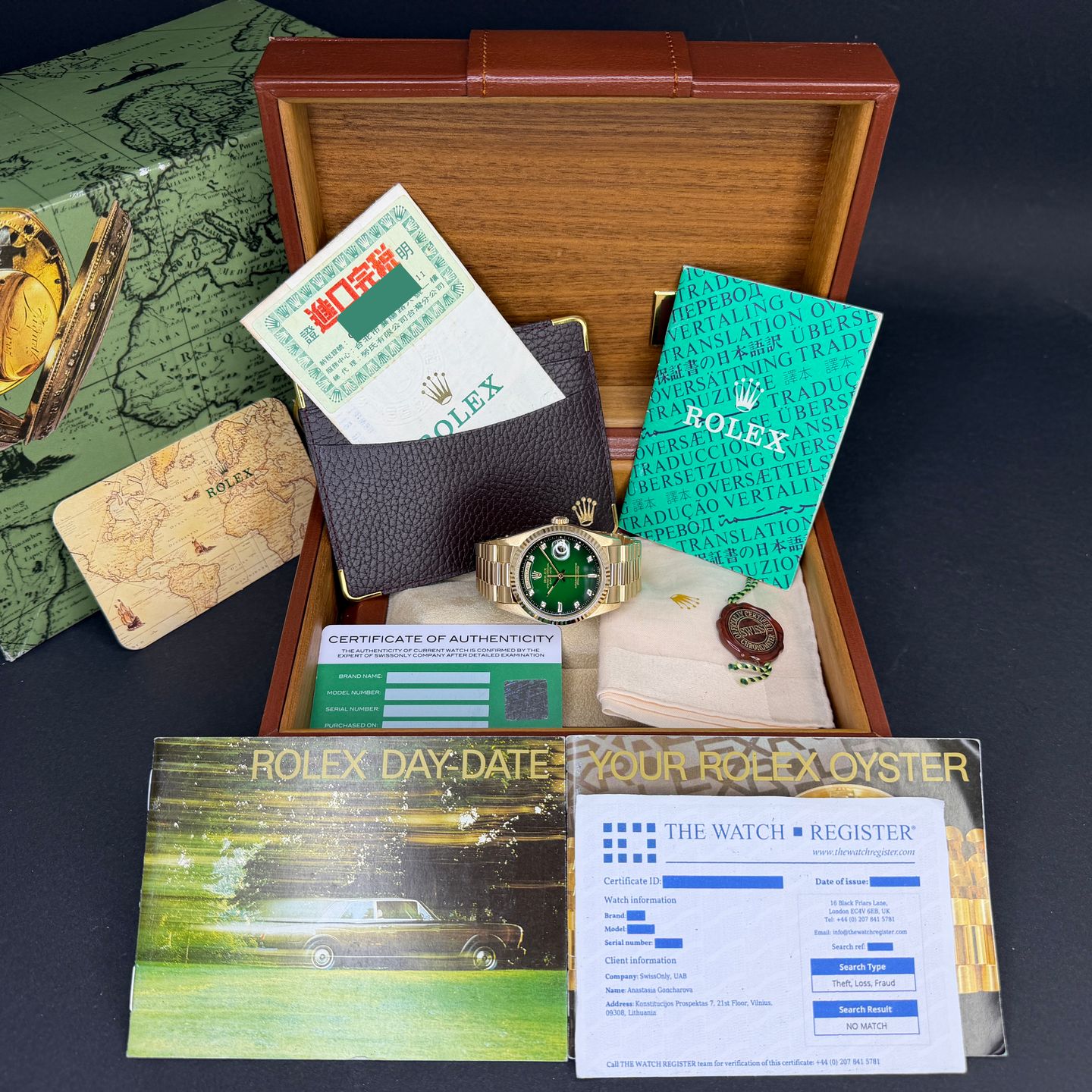 Rolex Day-Date 36 18238 (1991) - Green dial 36 mm Yellow Gold case (3/8)