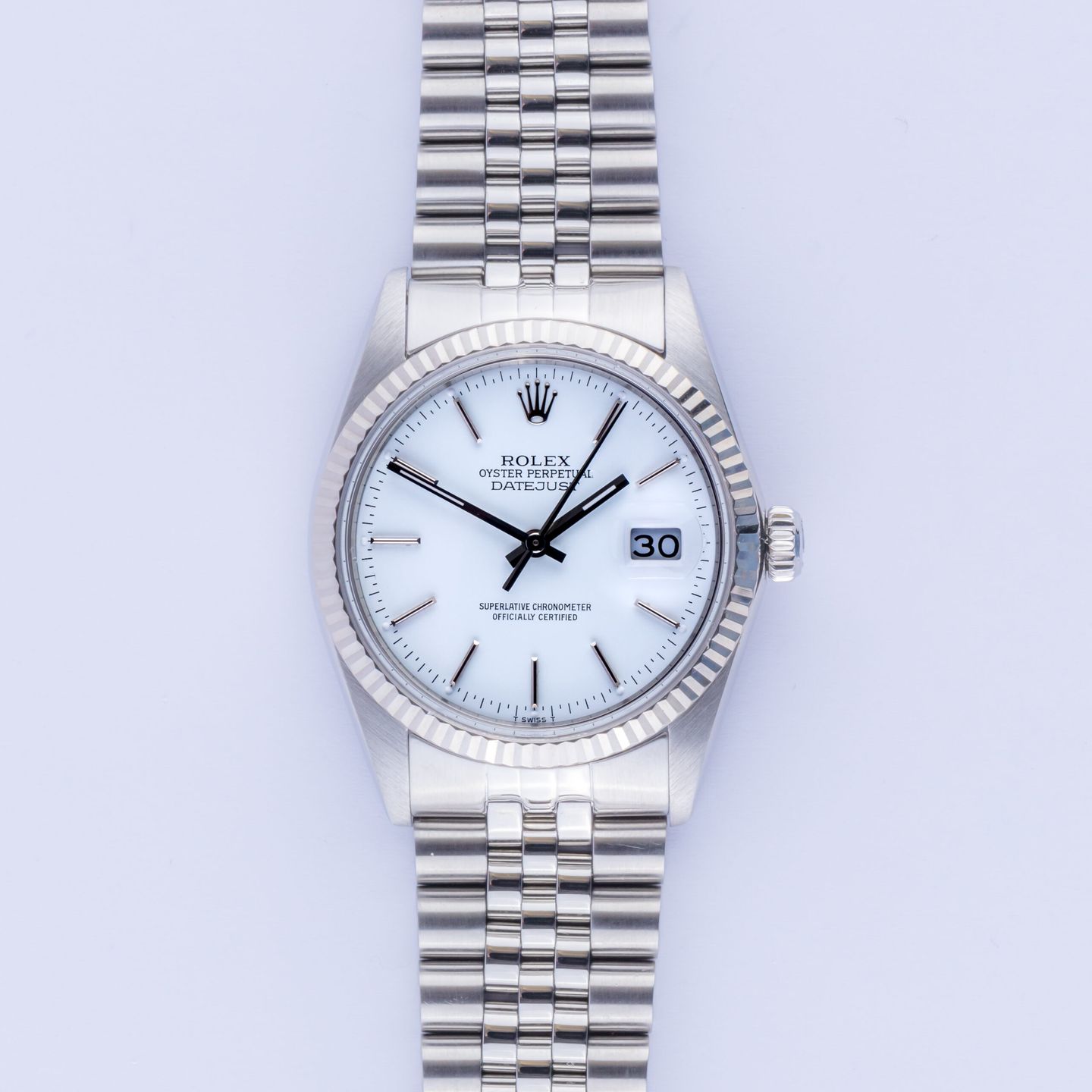 Rolex Datejust 36 16014 (1987) - White dial 36 mm Steel case (3/8)
