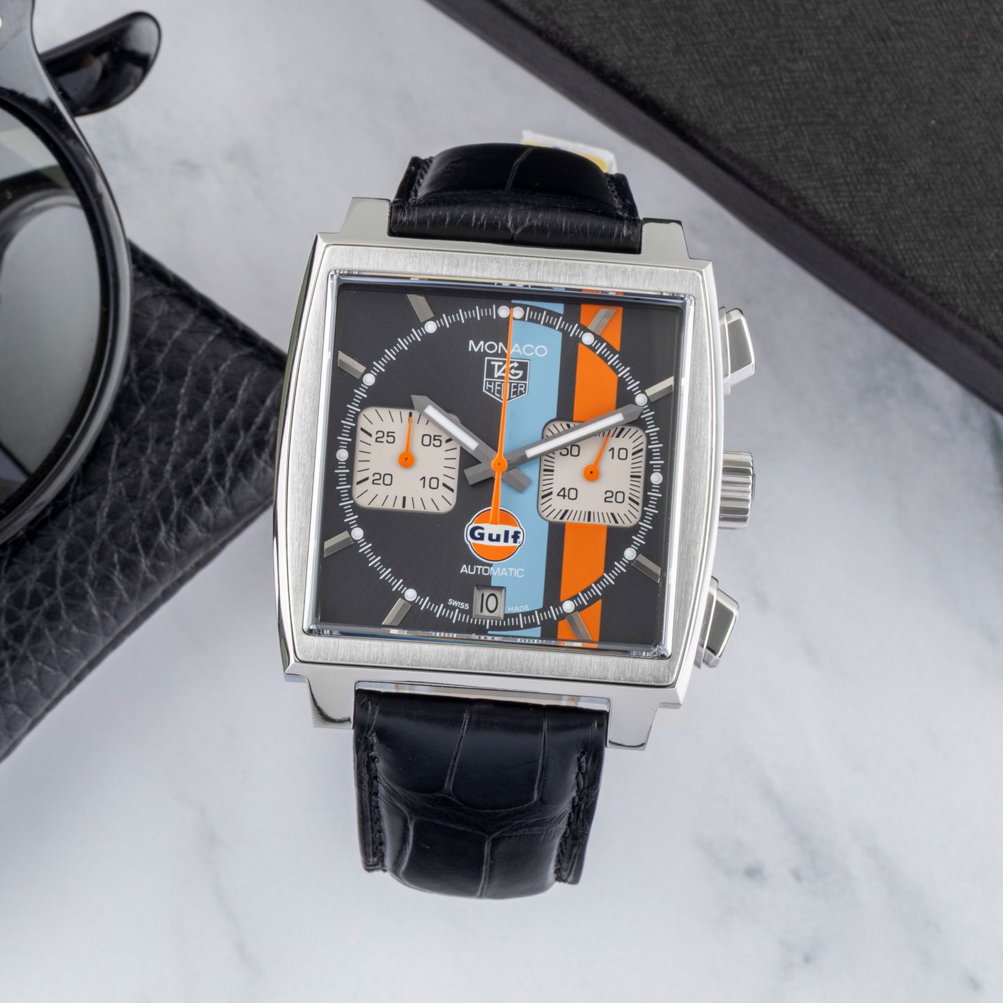 TAG Heuer Monaco Calibre 12 CAW2113 (2010) - Multi-colour dial 39 mm Steel case (1/8)