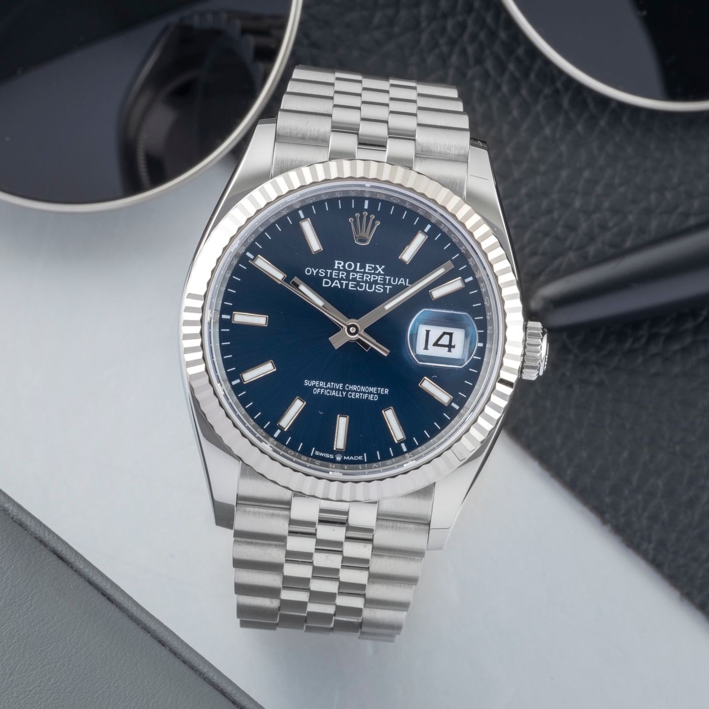Rolex Datejust 36 126234 (Unknown (random serial)) - Blue dial 36 mm Steel case (1/8)