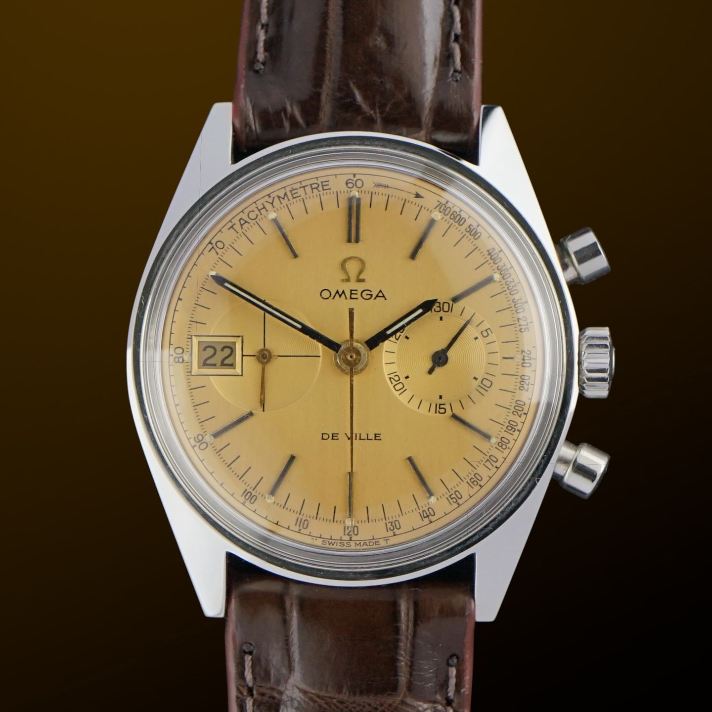 Omega De Ville 146.017 (1969) - Champagne dial 35 mm Steel case (1/8)