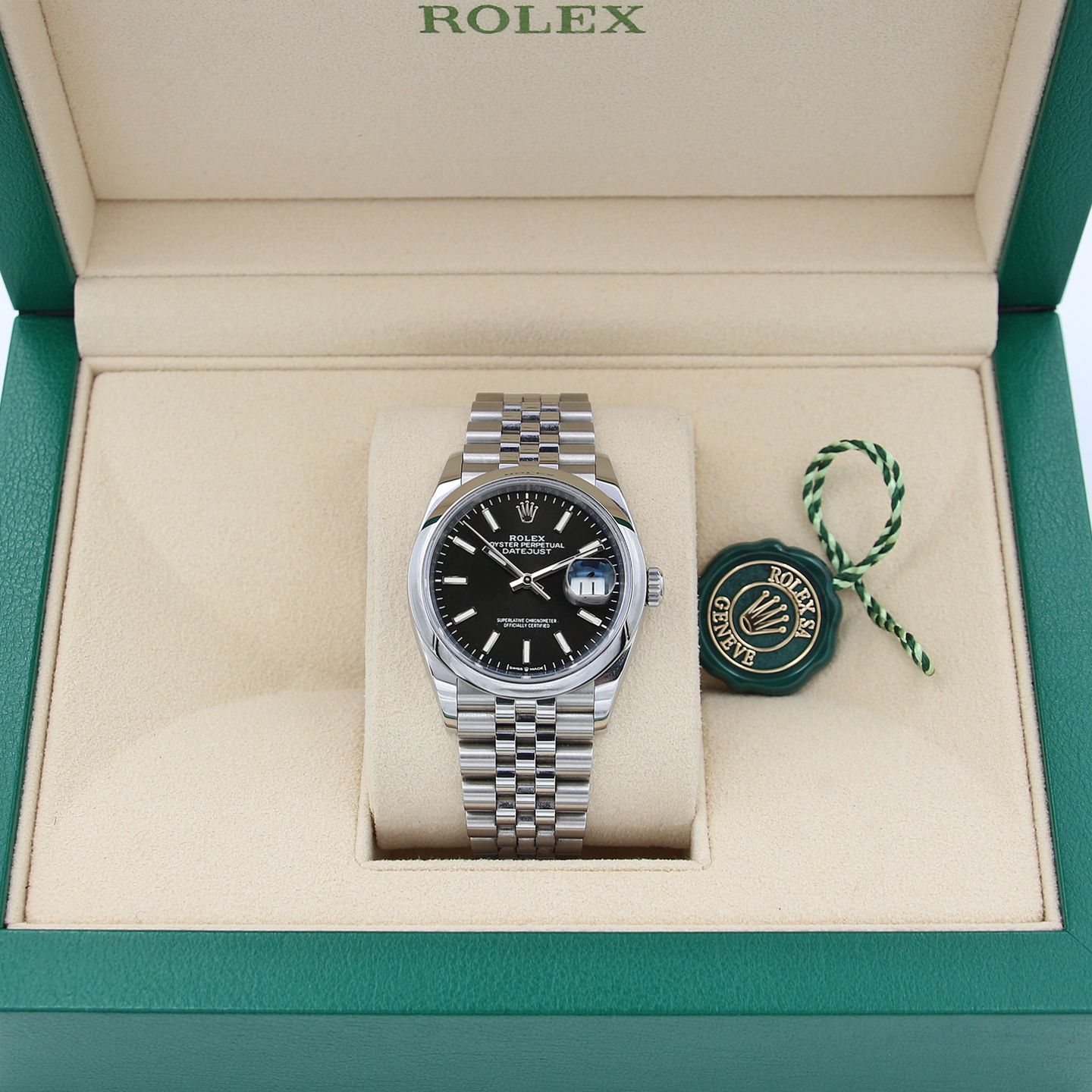 Rolex Datejust 36 126200 (2021) - Black dial 36 mm Steel case (2/6)