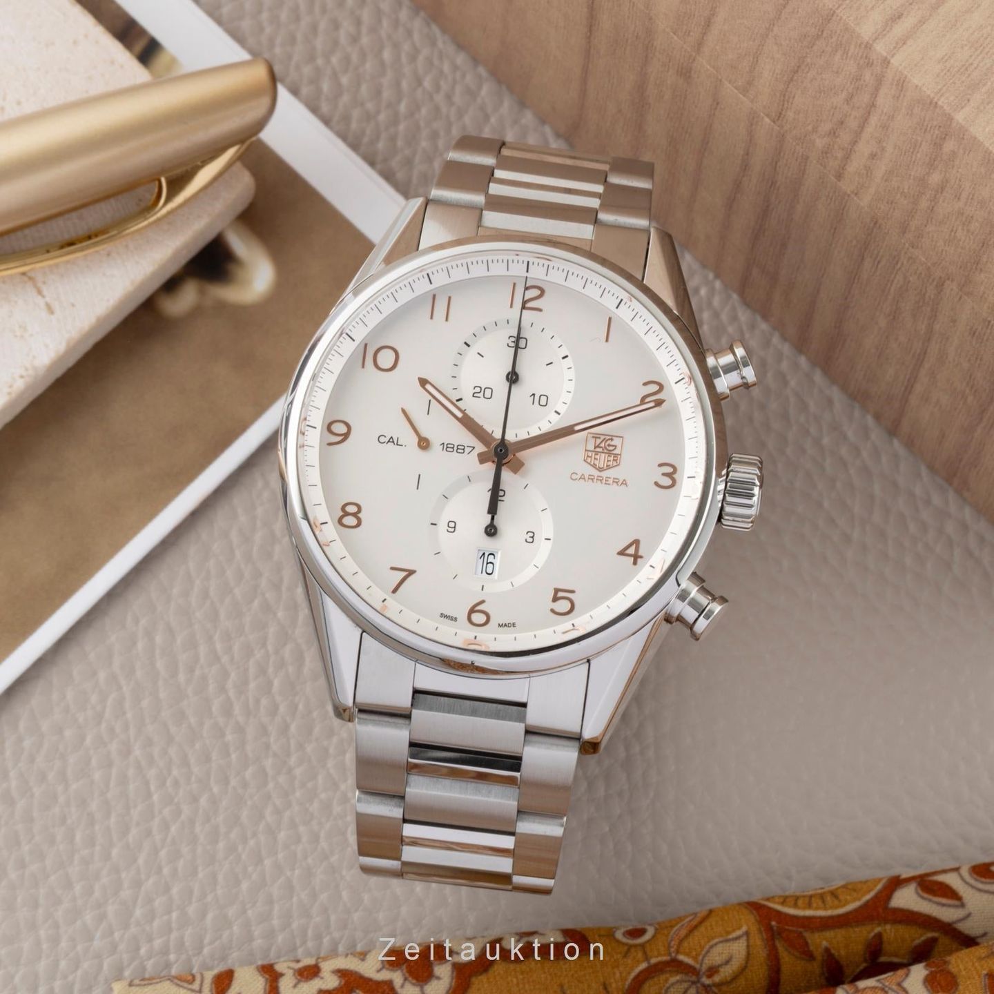 TAG Heuer Carrera Calibre 1887 CAR2012.BA0796 (Unknown (random serial)) - Silver dial 43 mm Steel case (3/8)