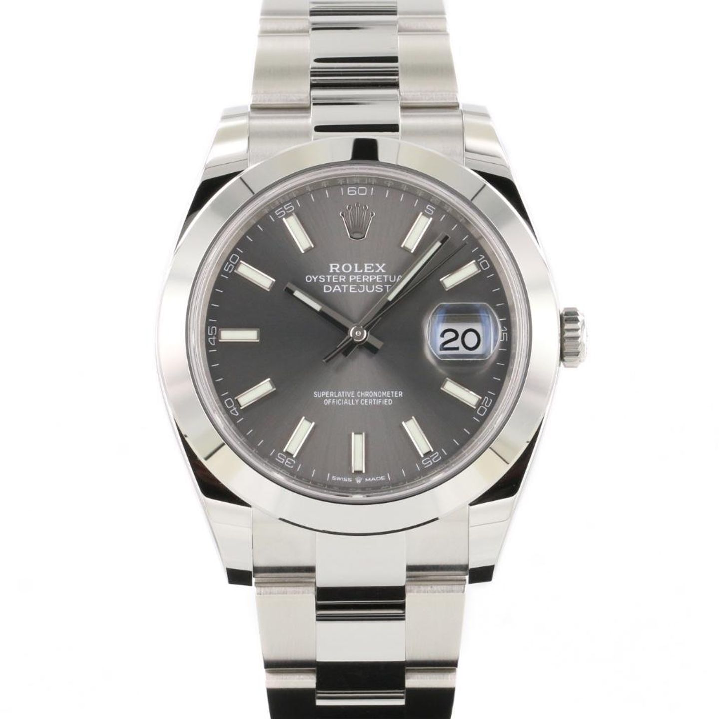 Rolex Datejust 41 126300 (2021) - Grey dial 41 mm Steel case (1/8)
