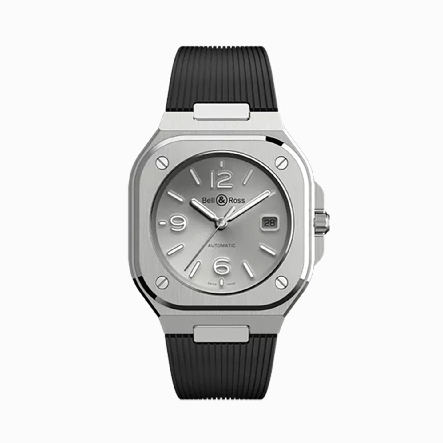 Bell & Ross Instruments BR05A-GR-ST/SRB (2025) - Zilver wijzerplaat 40mm Staal (1/1)