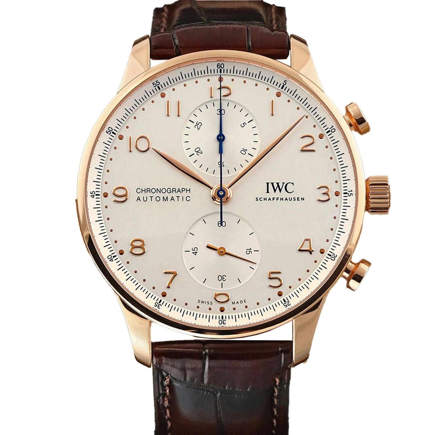 IWC Portuguese Chronograph IW371611 (2024) - Zilver wijzerplaat 41mm Roodgoud (2/3)