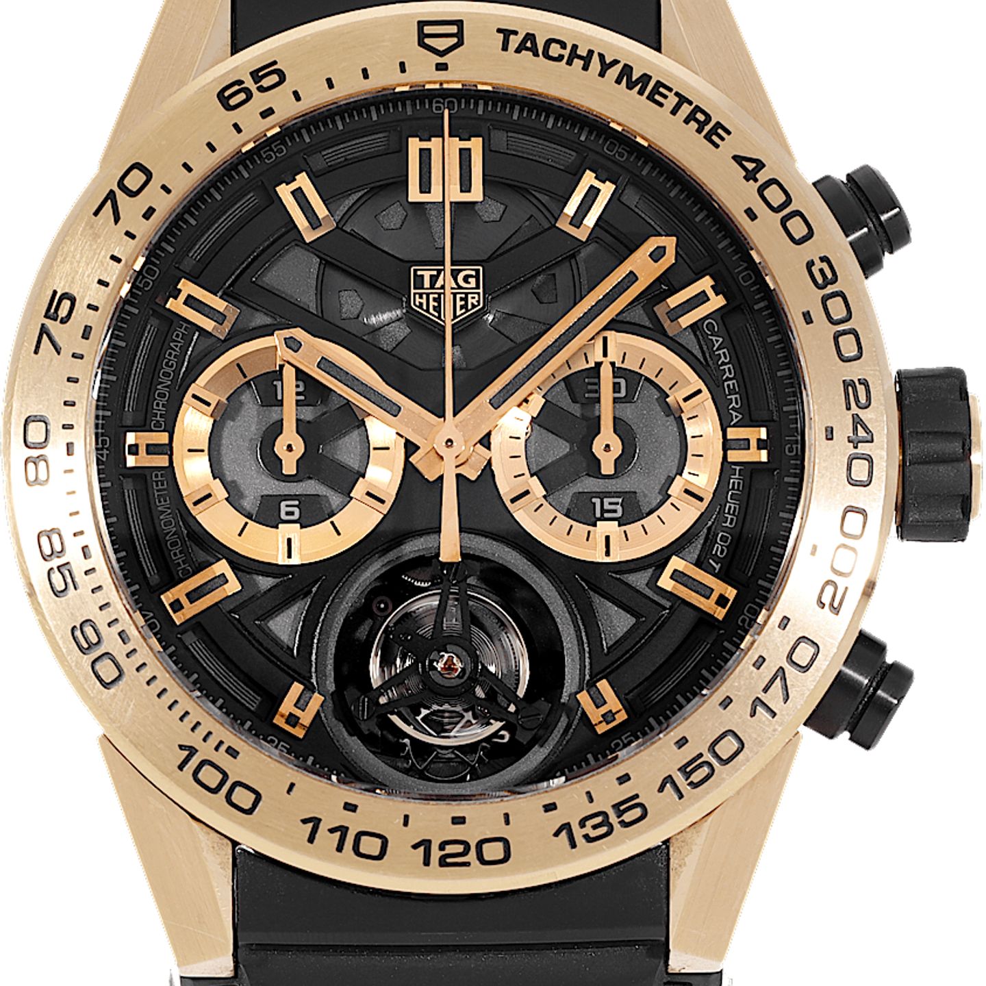TAG Heuer Carrera Heuer-02T CAR5A5Z.FC6377 (Onbekend (willekeurig serienummer)) - Transparant wijzerplaat 45mm Titanium (2/2)