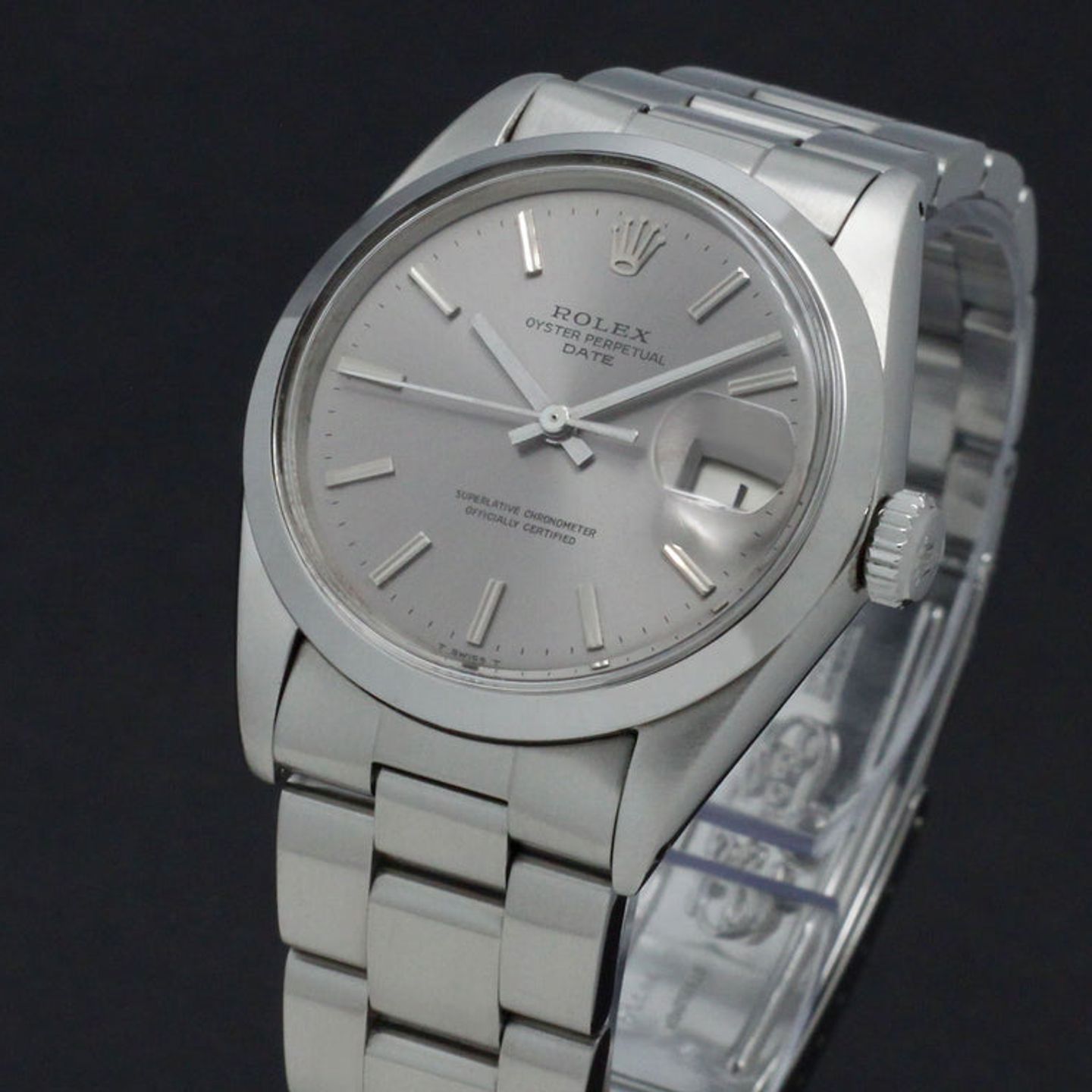 Rolex Oyster Perpetual Date 1500 (1968) - Paars wijzerplaat 34mm Staal (5/7)