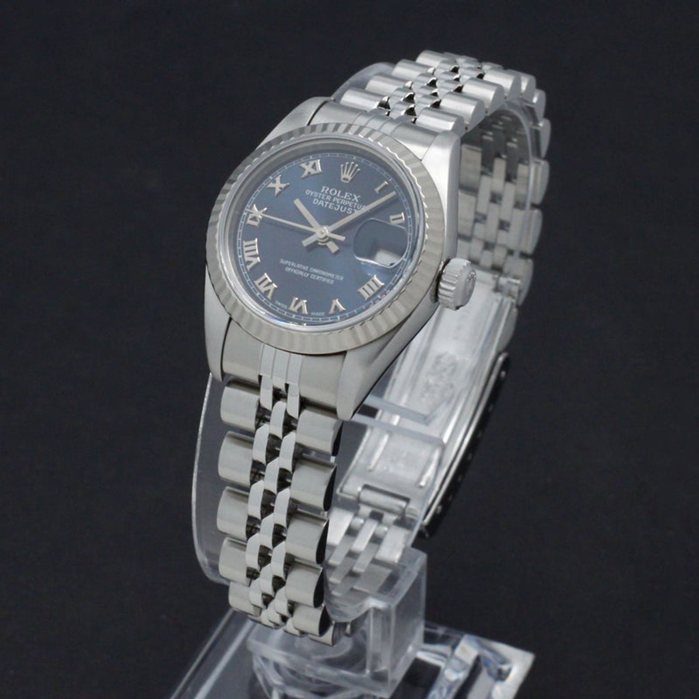 Rolex Lady-Datejust 69174 (1998) - Blauw wijzerplaat 26mm Staal (2/7)