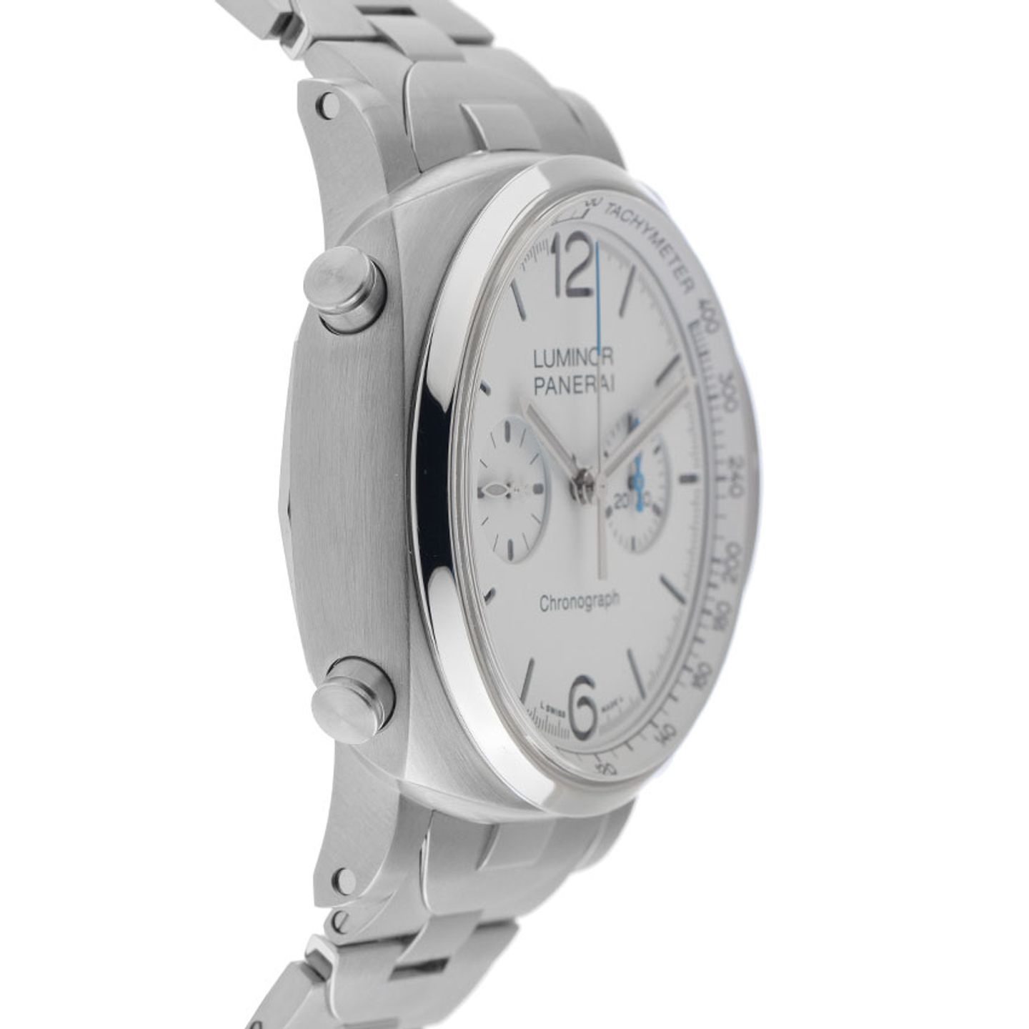 Panerai Luminor Chrono PAM01548 (2025) - White dial 44 mm Steel case (5/7)