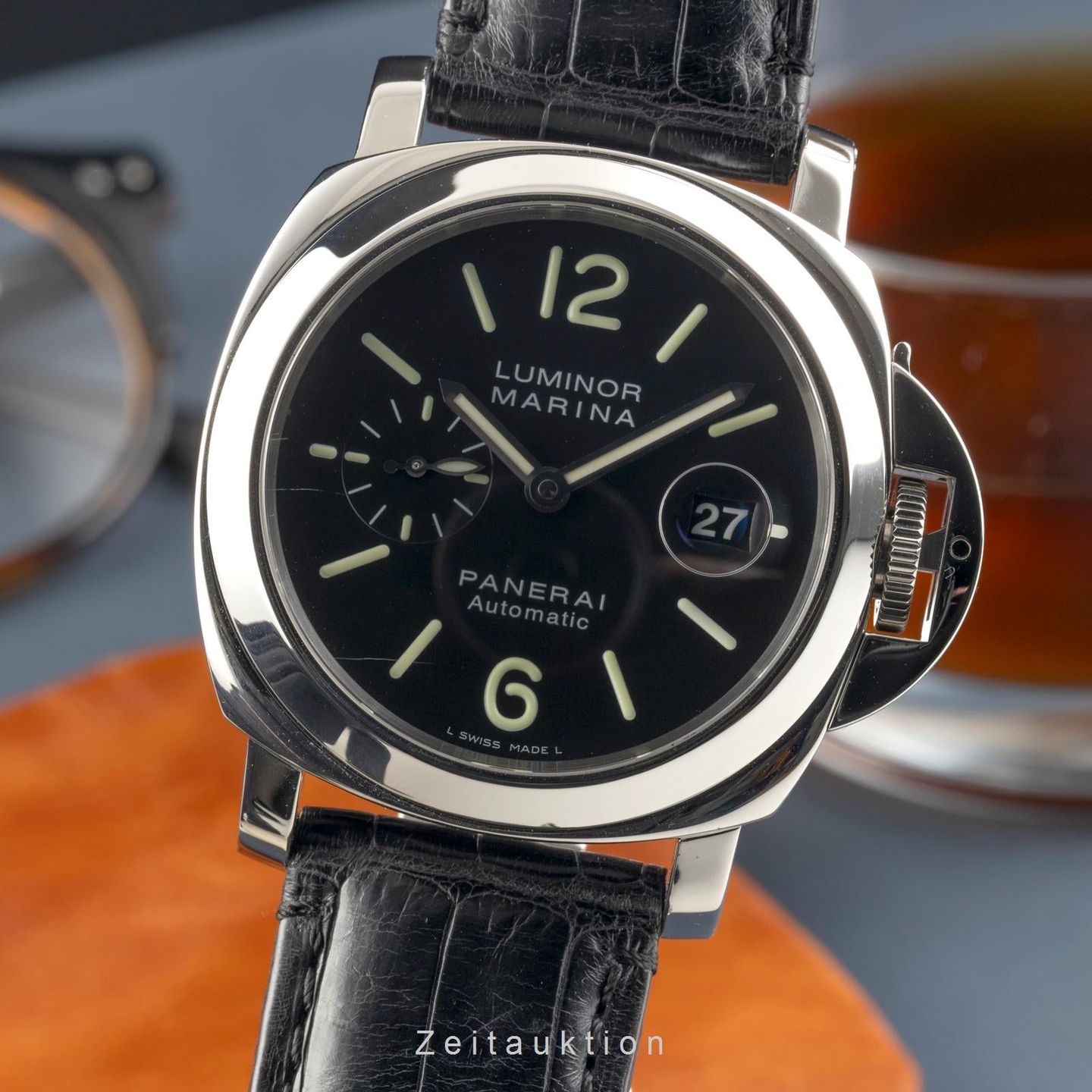 Panerai Luminor Marina Automatic PAM00104 (2005) - Black dial 47 mm Steel case (1/8)
