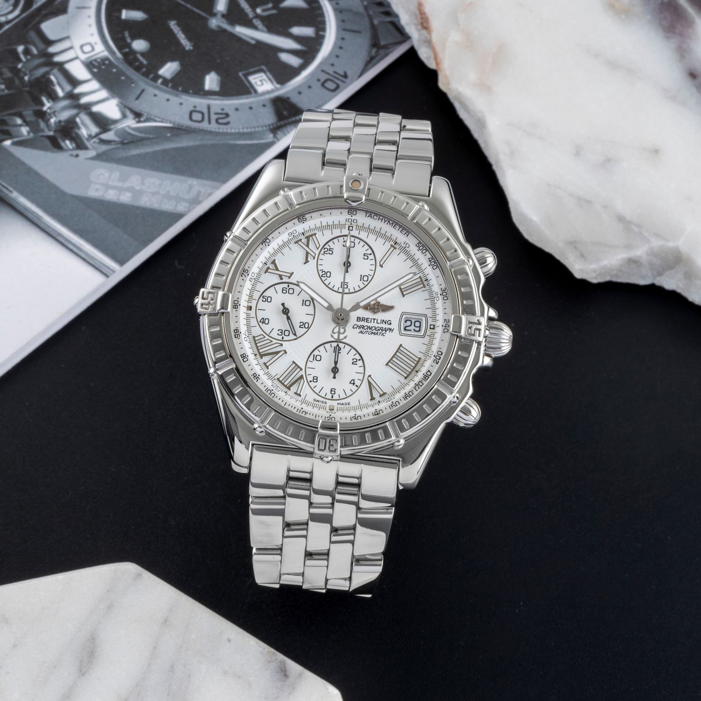 Breitling Crosswind Chronograph A13055 (1997) - 43 mm Steel case (1/8)