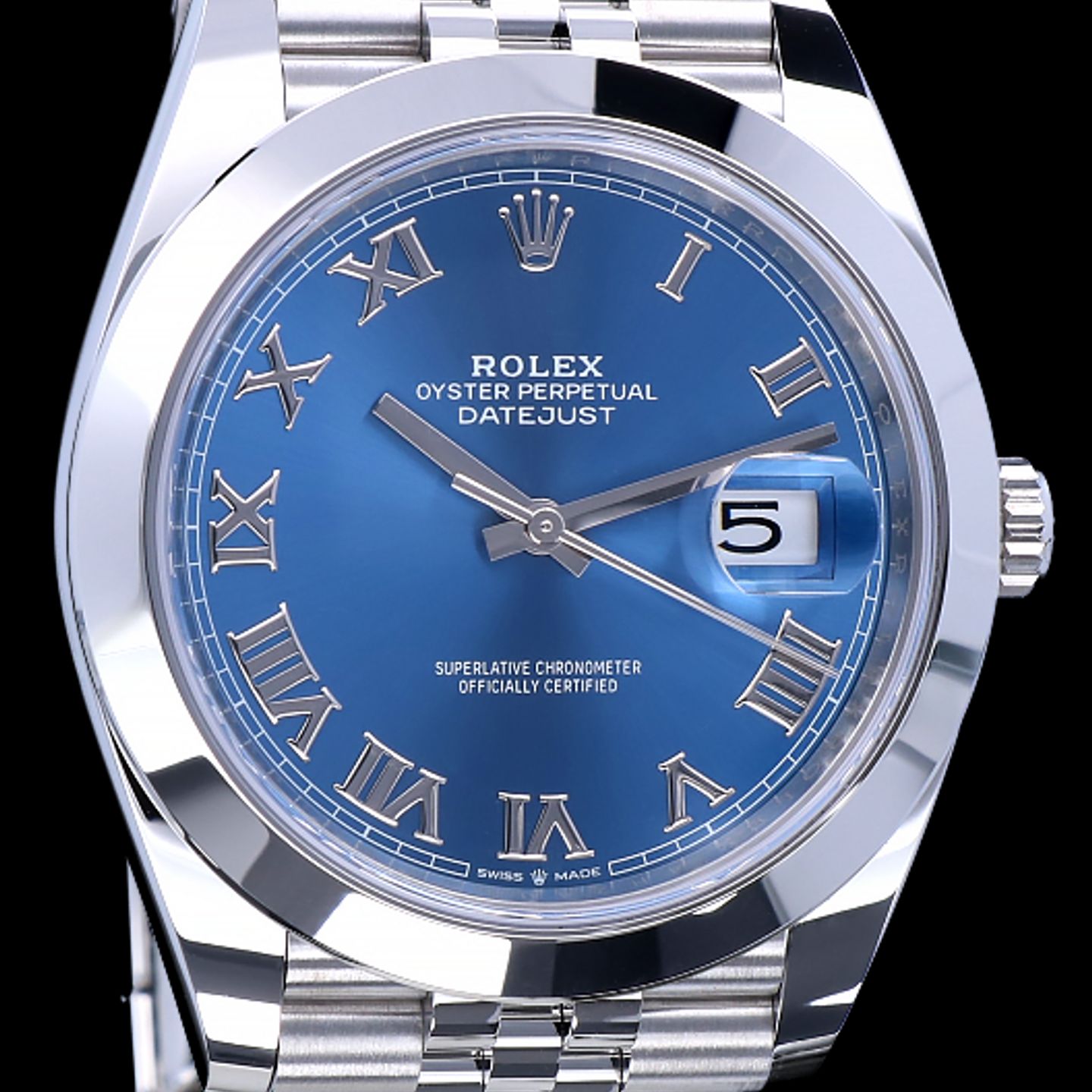 Rolex Datejust 41 126300 (2022) - Blauw wijzerplaat 41mm Staal (7/8)