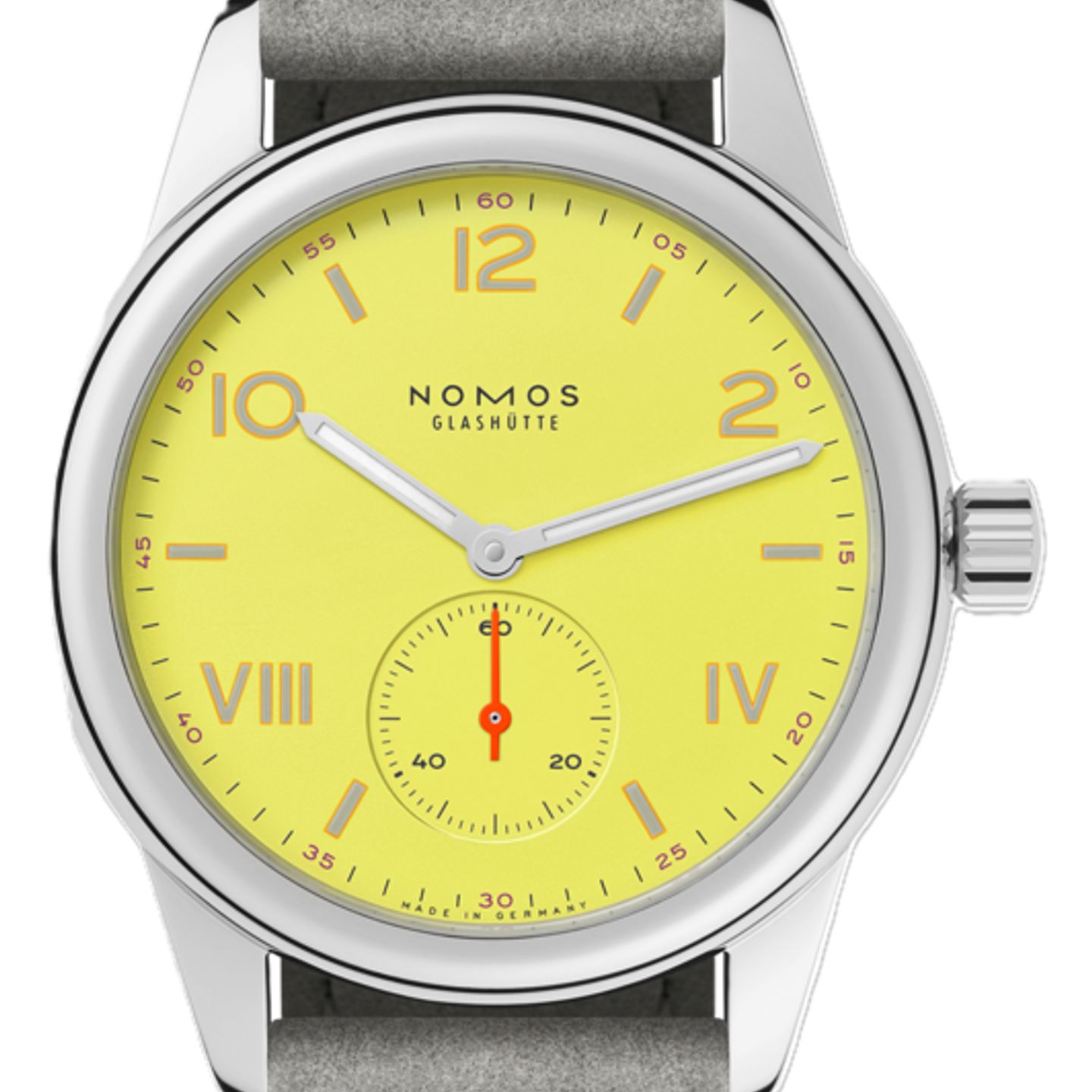 NOMOS Club 718.GB (2026) - Yellow dial 36 mm Steel case (1/1)