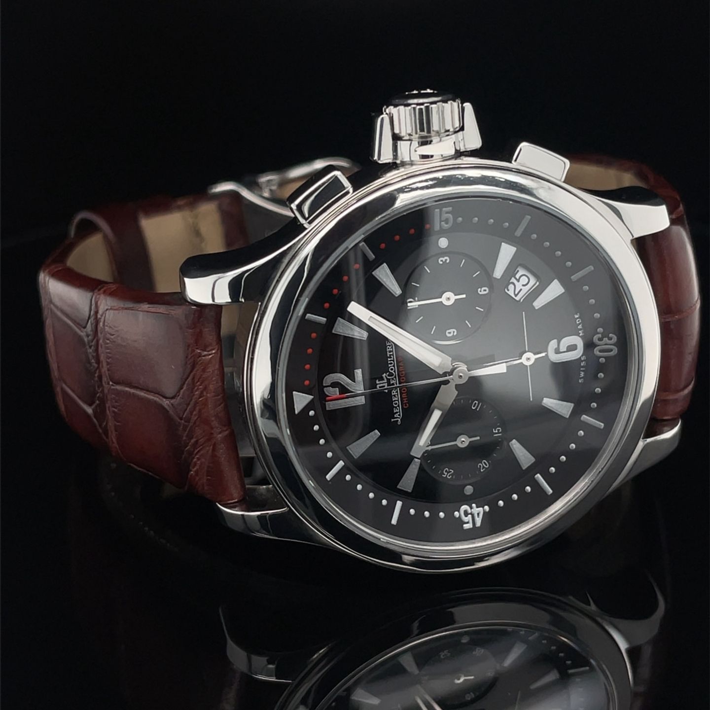 Jaeger-LeCoultre Master Compressor Chronograph 148.8.31 (Unknown (random serial)) - Black dial 37 mm Steel case (8/8)