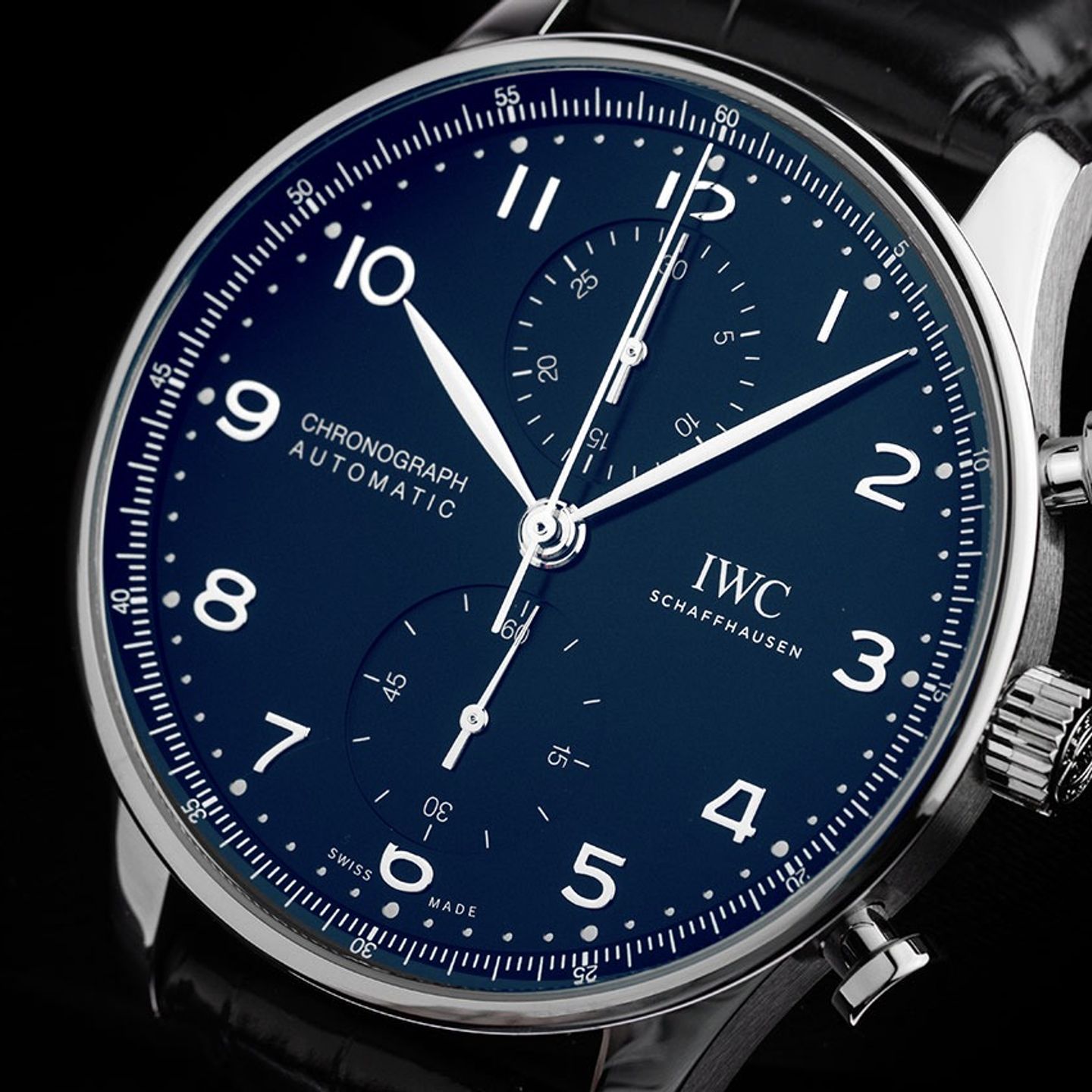 IWC Portuguese Chronograph IW371606 (2026) - Blue dial 41 mm Steel case (3/8)