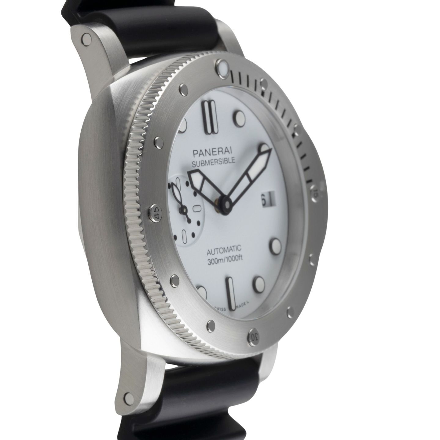 Panerai Luminor Submersible PAM01223 (2022) - White dial 42 mm Steel case (7/8)