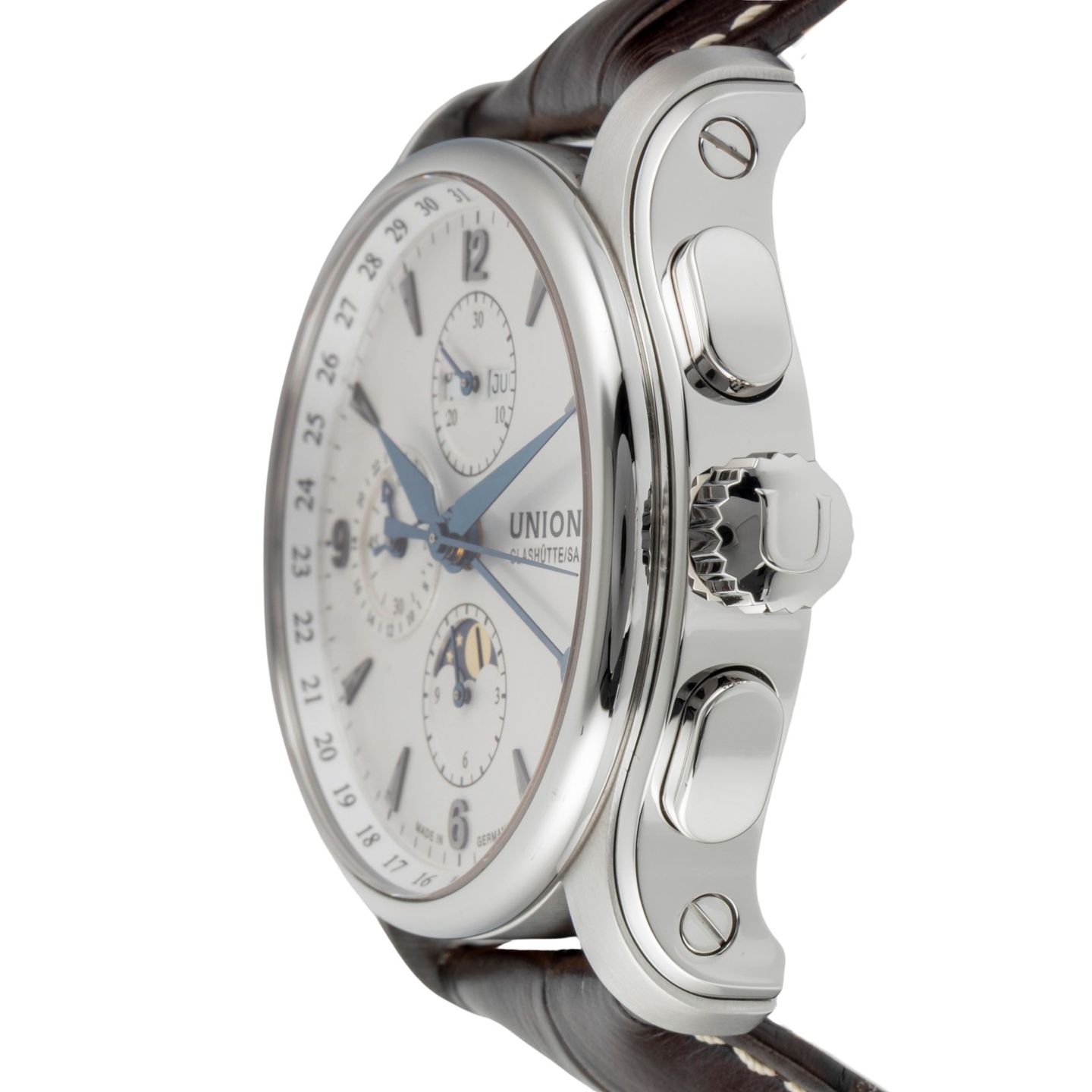Union Glashütte Belisar Chronograph D002.425.16.037.00 (Onbekend (willekeurig serienummer)) - Wit wijzerplaat 42mm Staal (6/8)