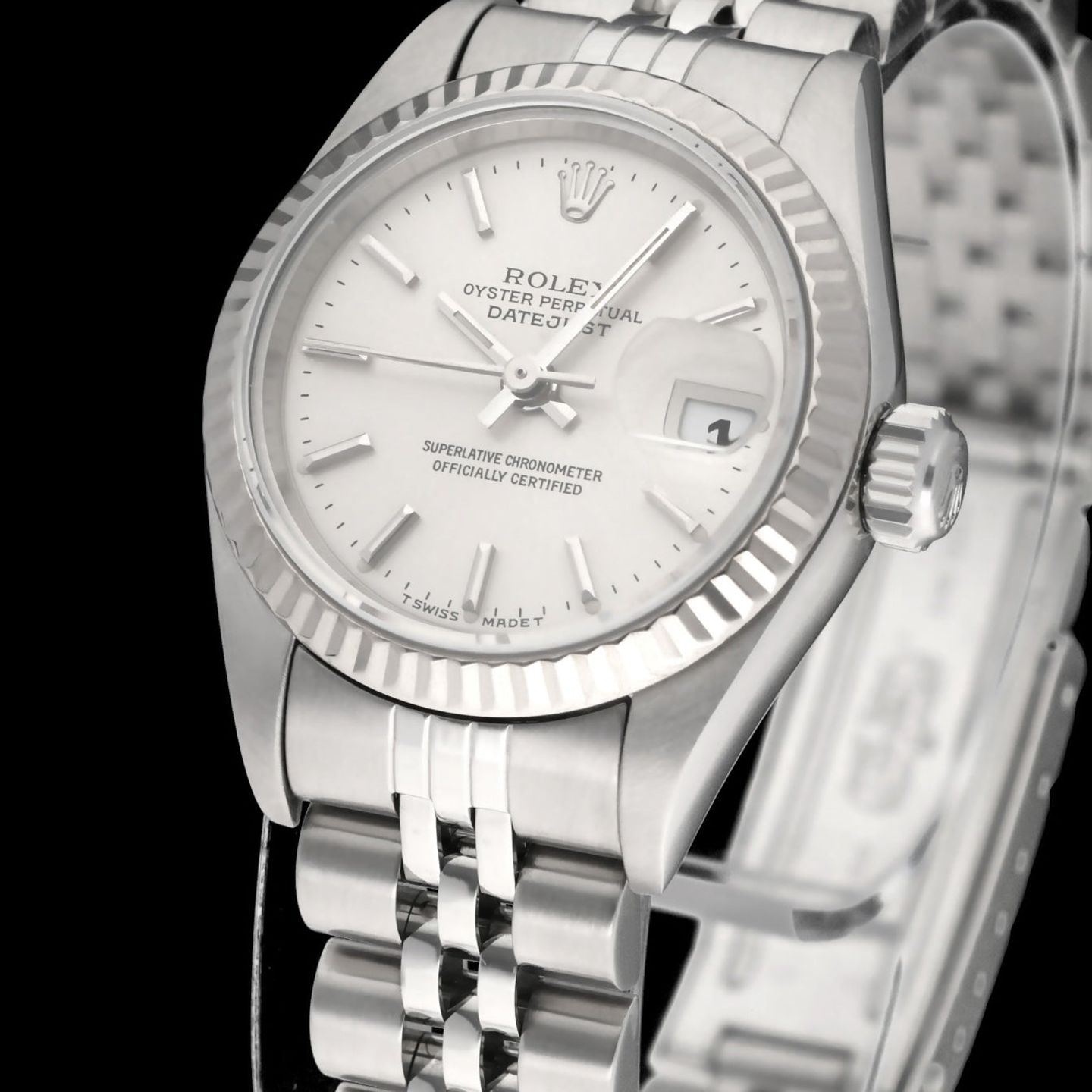 Rolex Lady-Datejust 69174 (1998) - Zilver wijzerplaat 26mm Staal (7/8)