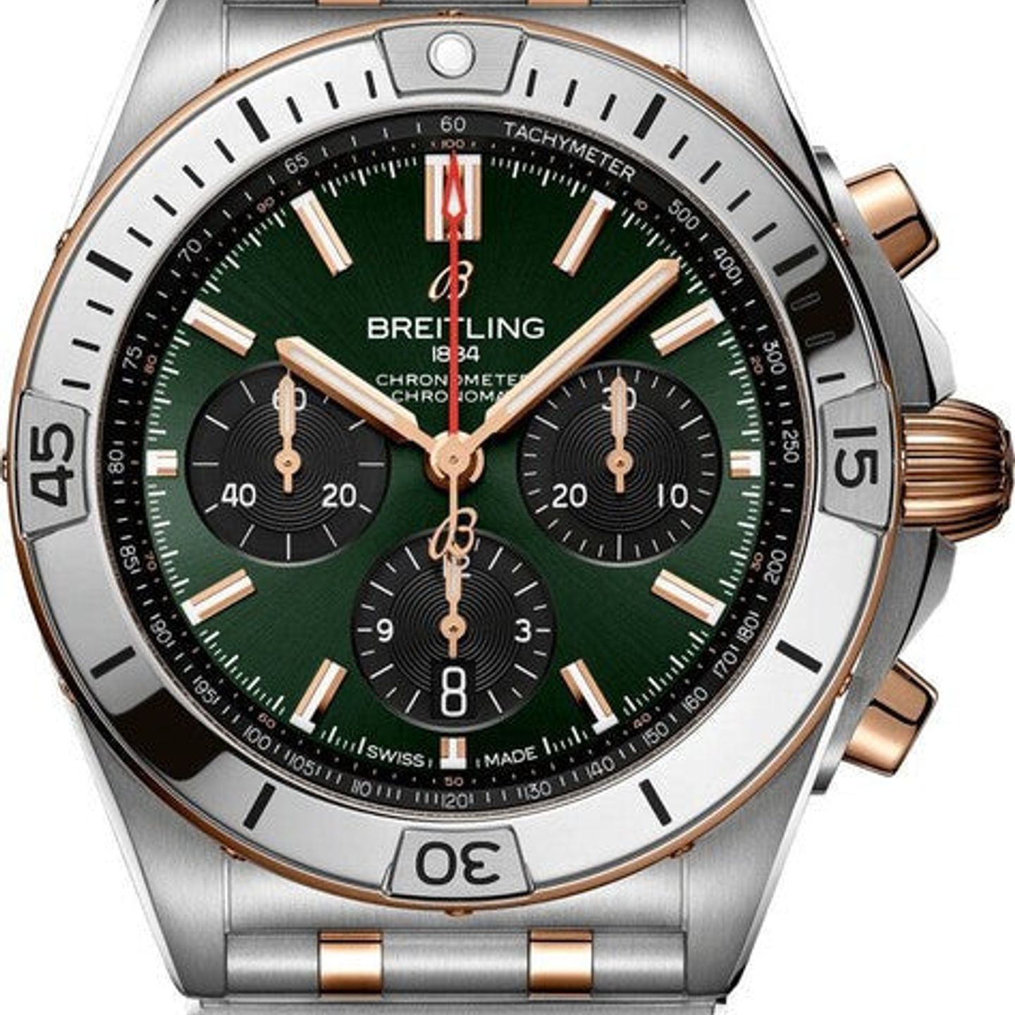 Breitling Chronomat 42 UB0134131L1U1 (2026) - Green dial 43 mm Gold/Steel case (1/1)