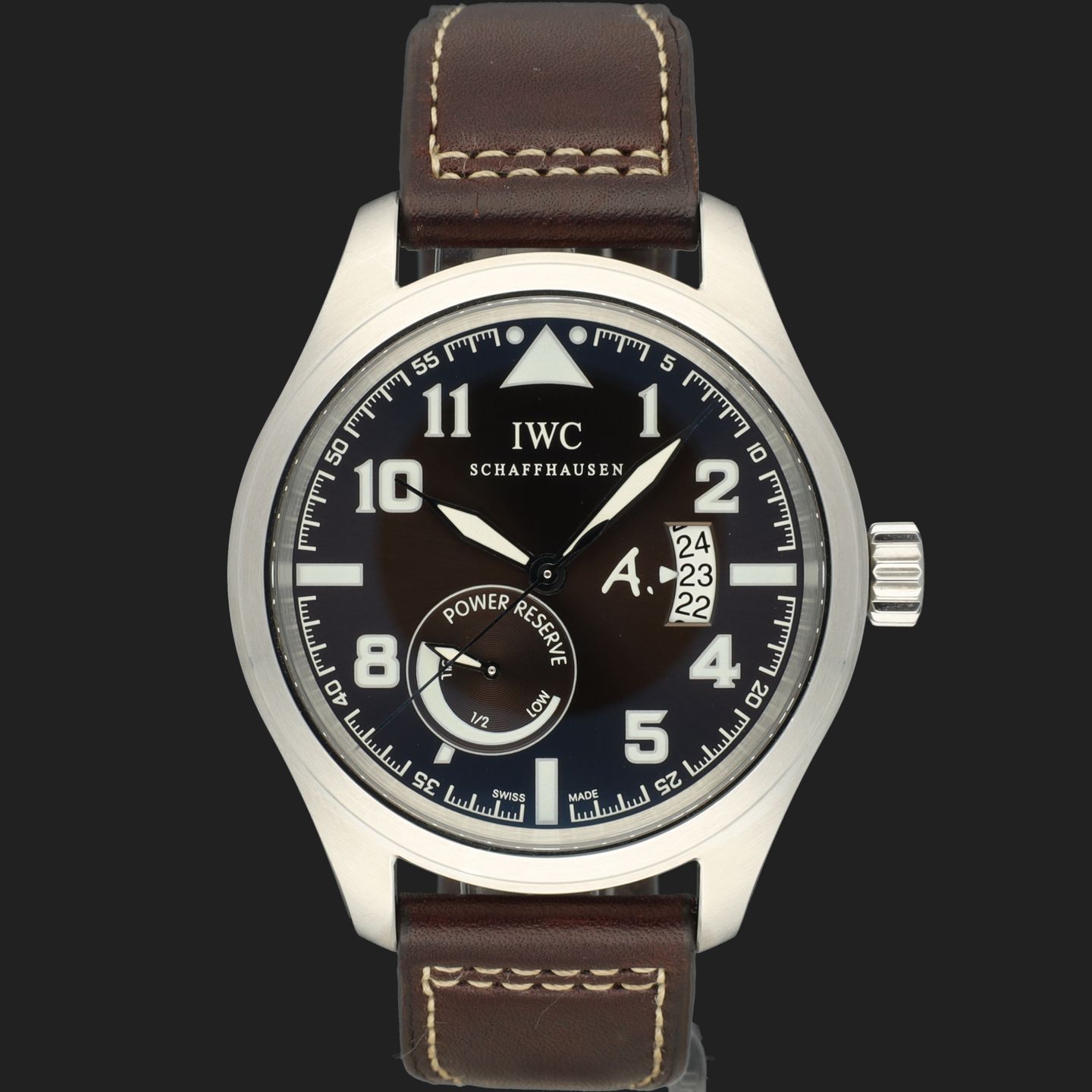 IWC Pilot IW320104 (2008) - Bruin wijzerplaat 44mm Staal (3/8)