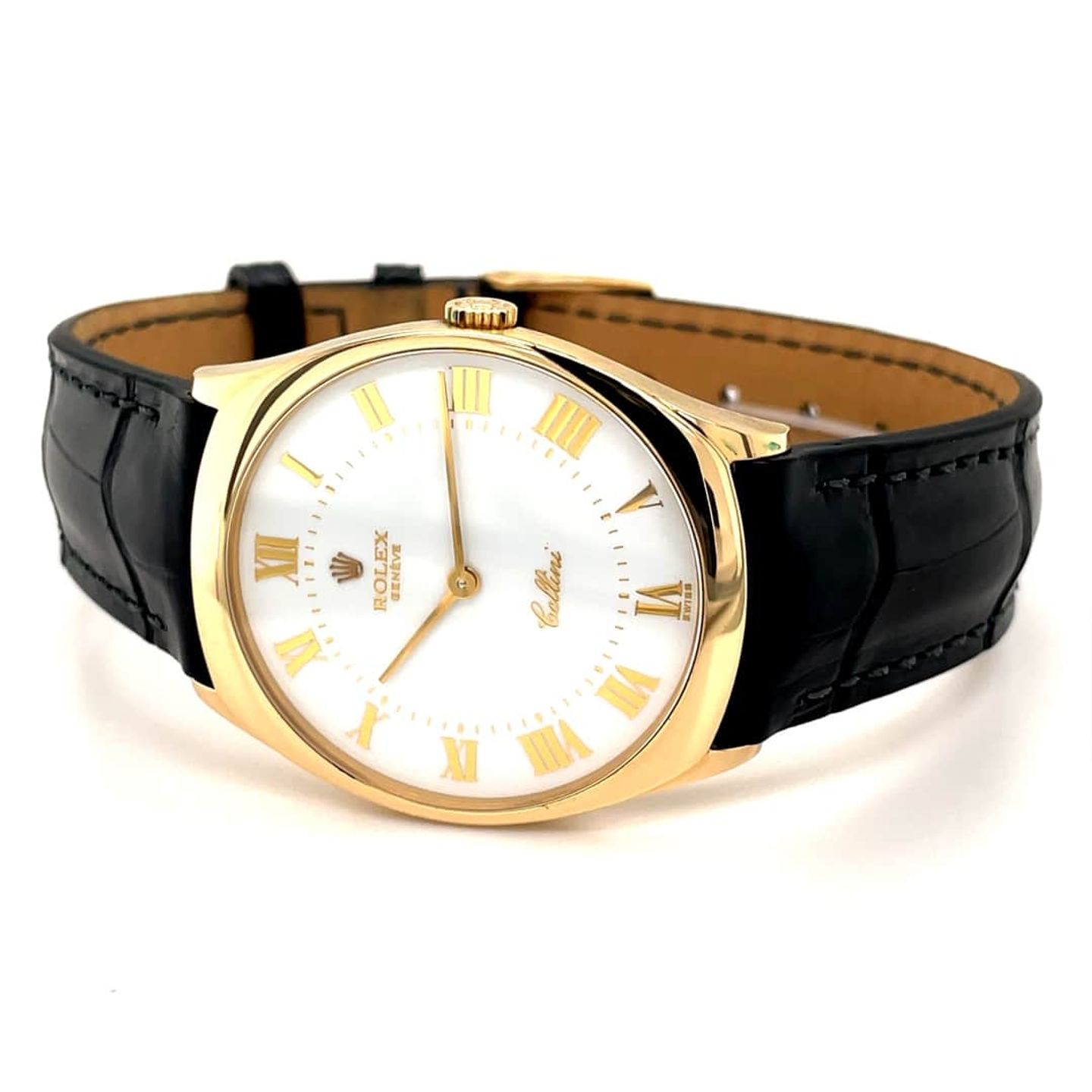 Rolex Cellini 4133/8 (1987) - White dial 31 mm Yellow Gold case (6/8)