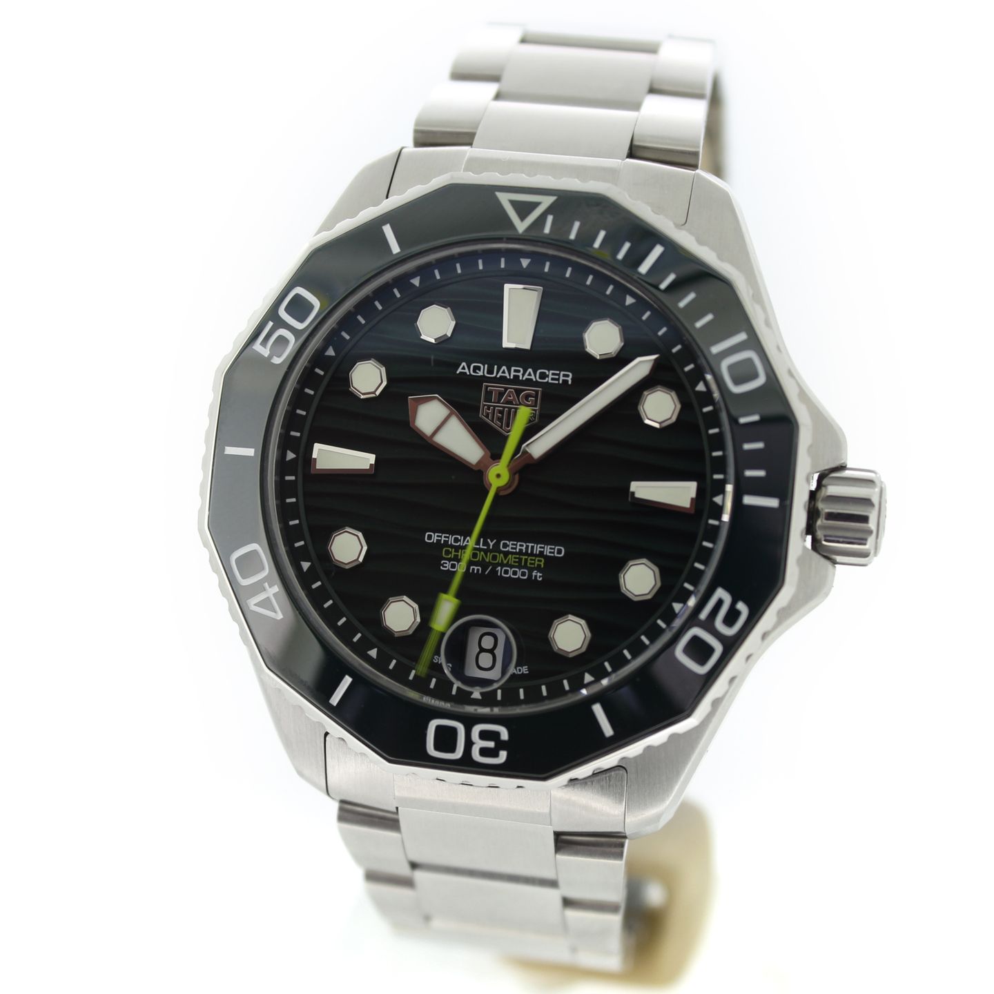 TAG Heuer Aquaracer 300M WBP5116.BA0013 (2024) - Groen wijzerplaat 42mm Staal (2/7)