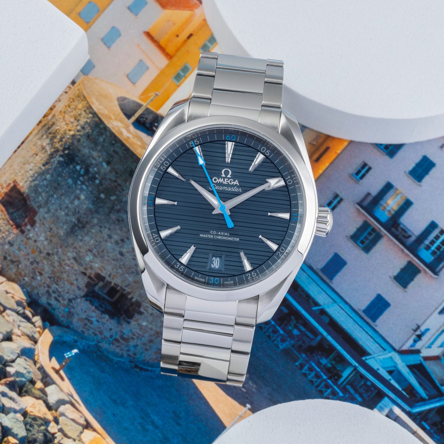 Omega Seamaster Aqua Terra 220.10.41.21.03.002 (2020) - Blue dial 41 mm Steel case (1/8)