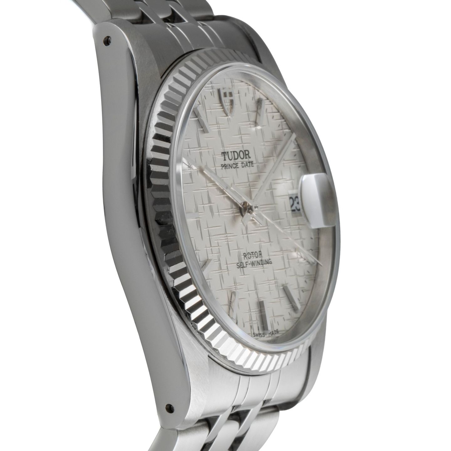Tudor Prince Date 74034 (Onbekend (willekeurig serienummer)) - Zilver wijzerplaat 34mm Staal (7/8)
