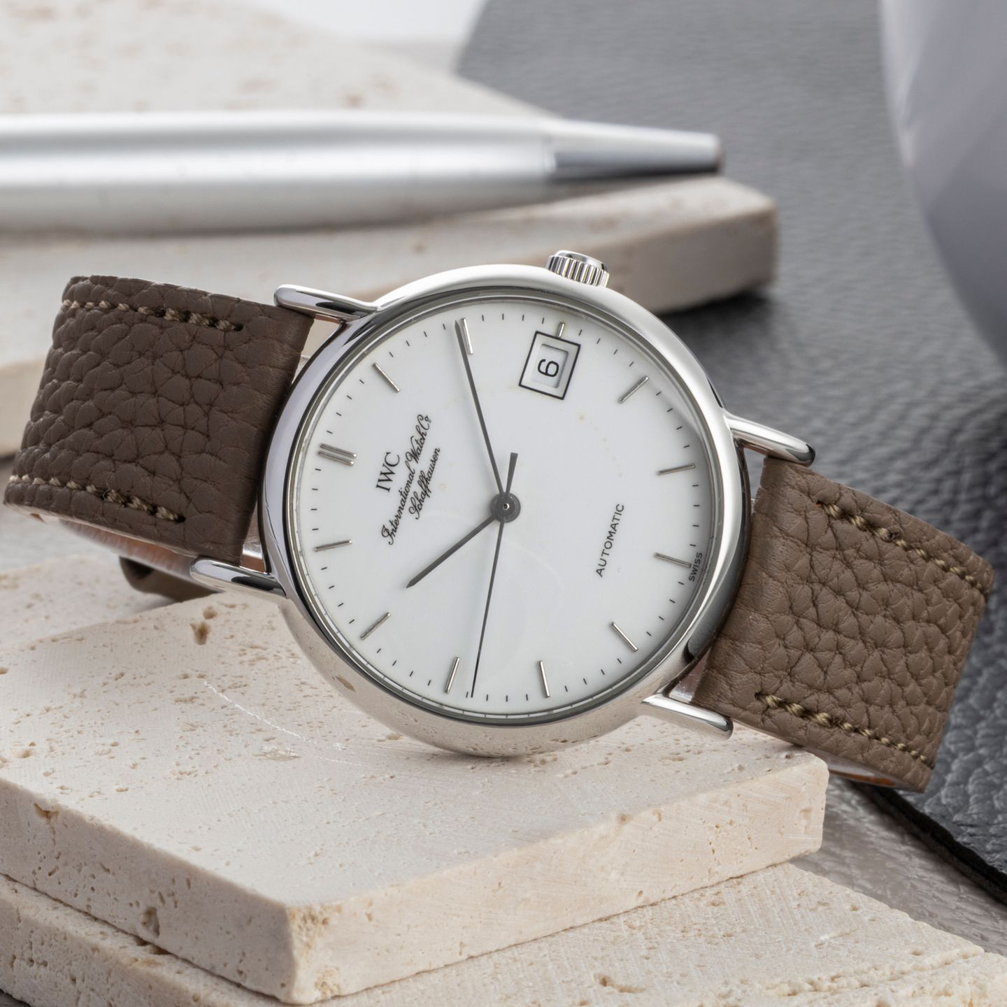 IWC Portofino Automatic IW351311 (Onbekend (willekeurig serienummer)) - Wit wijzerplaat 34mm Staal (2/8)