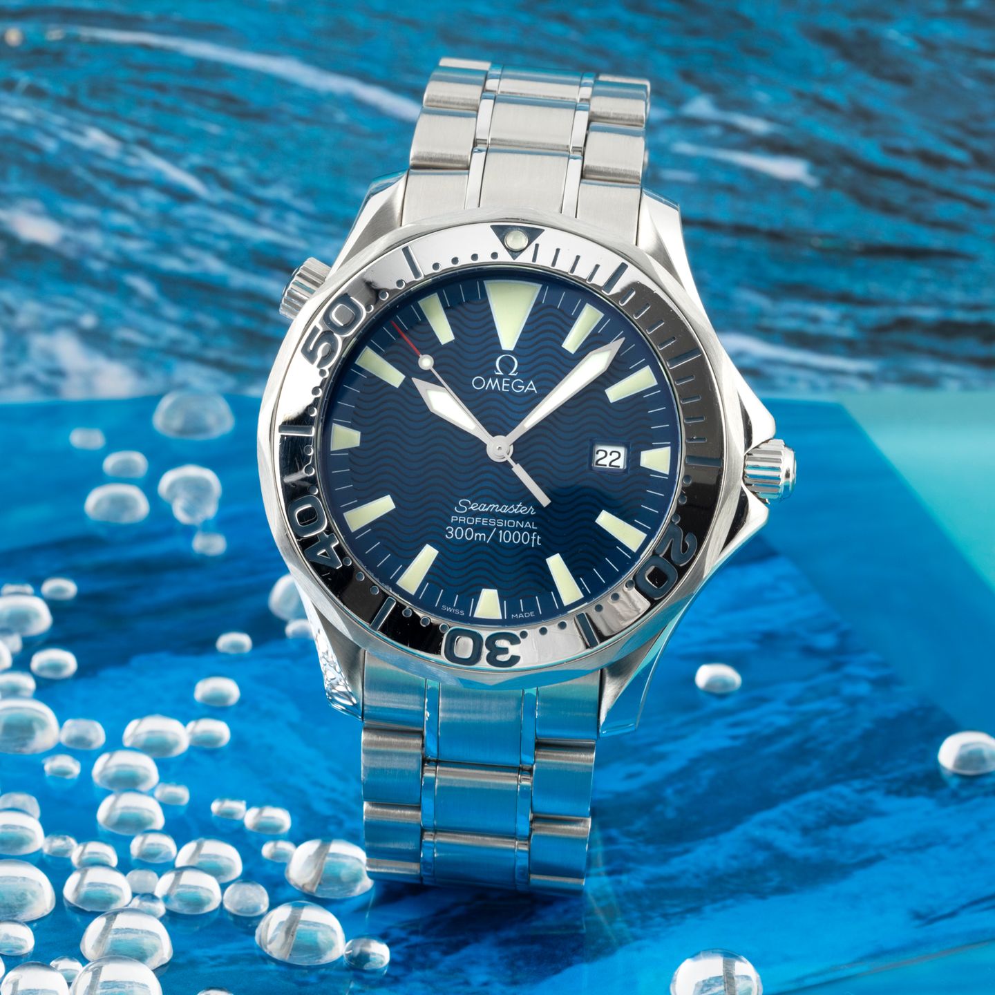 Omega Seamaster Diver 300 M 2265.80.00 (2000) - Blue dial 41 mm Steel case (1/8)