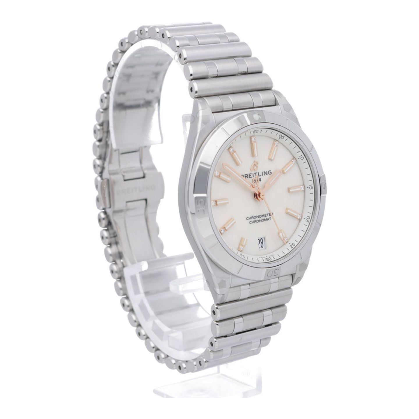 Breitling Chronomat 36 A10380101A2A1 (2025) - Wit wijzerplaat 36mm Staal (7/7)