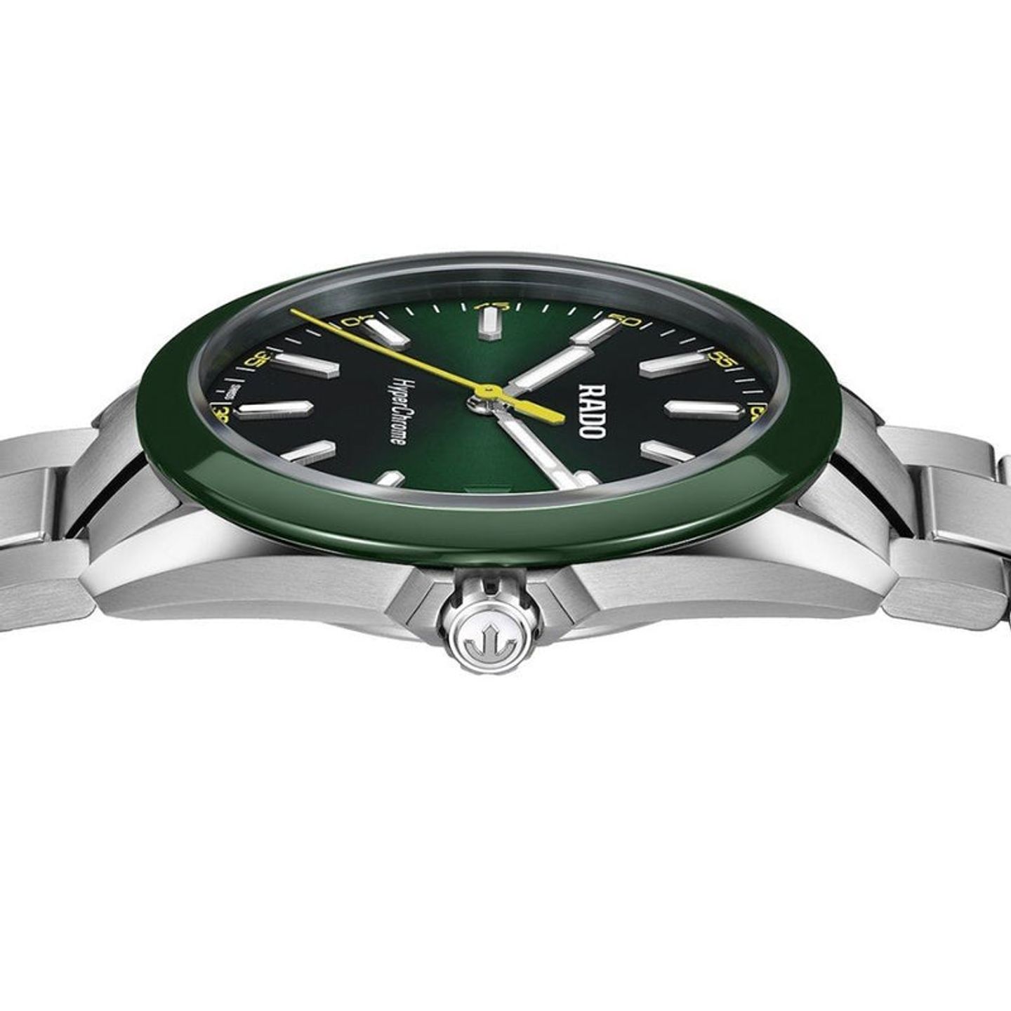 Rado HyperChrome R32280313 (2026) - Groen wijzerplaat 42mm Staal (3/4)