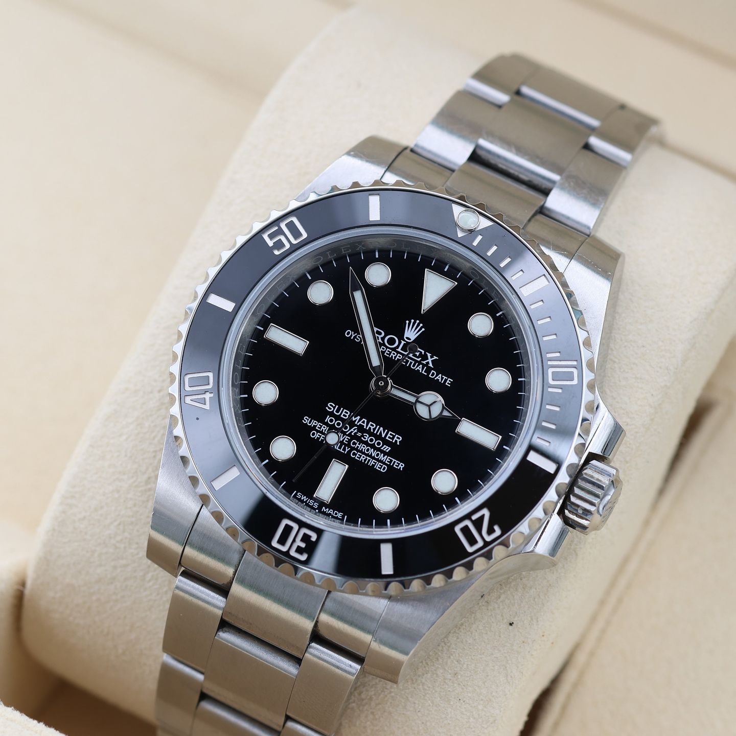 Rolex Submariner No Date 114060 (Onbekend (willekeurig serienummer)) - Zwart wijzerplaat 40mm Staal (1/8)