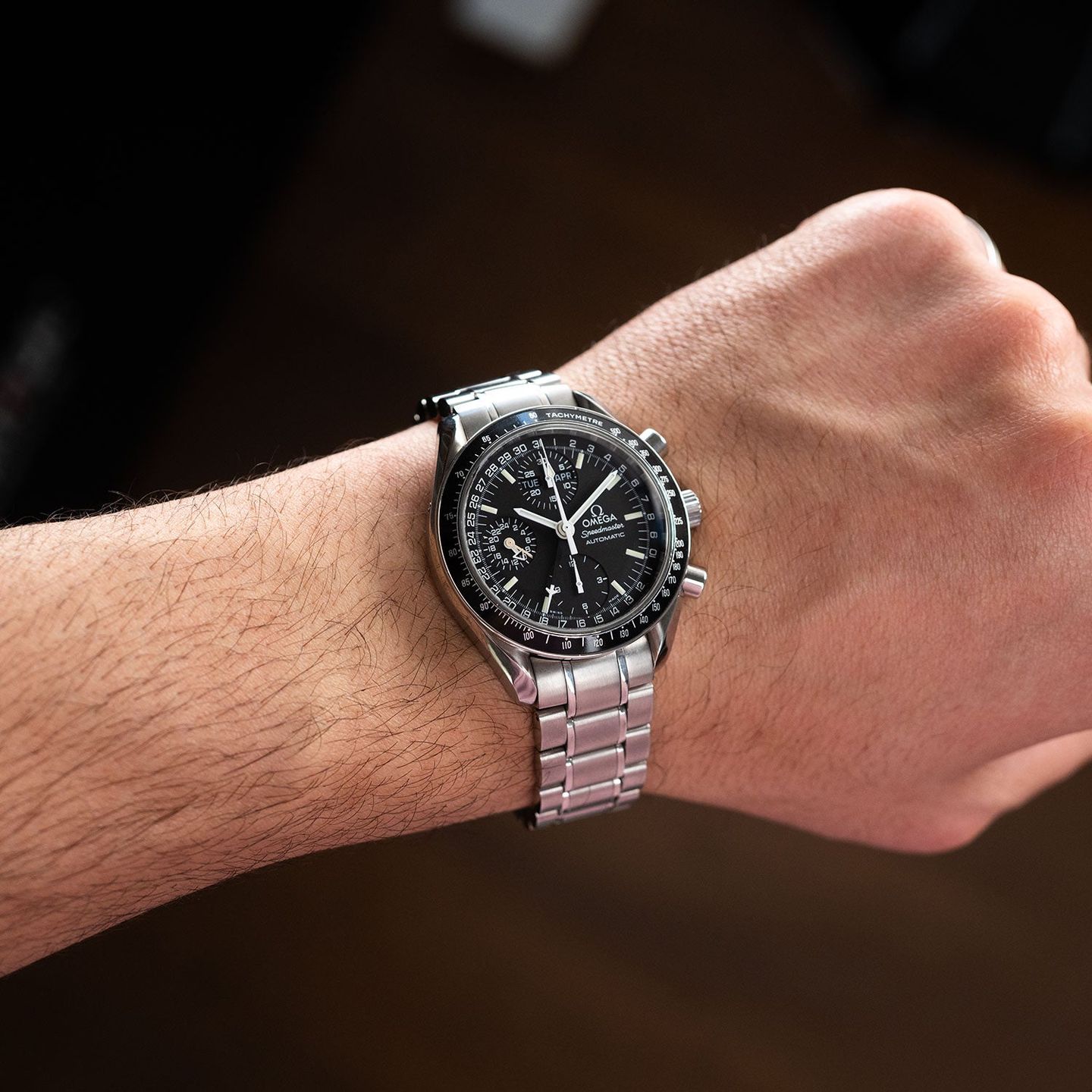 Omega Speedmaster Day Date 3520.50.00 (2003) - Zwart wijzerplaat 39mm Staal (6/7)