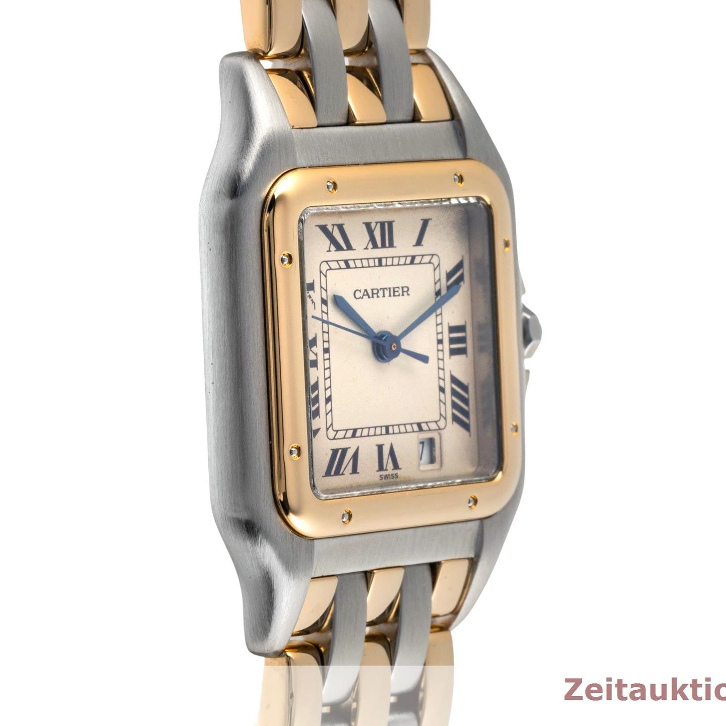 Cartier Panthère 110000R (Unknown (random serial)) - Silver dial 27 mm Gold/Steel case (7/8)