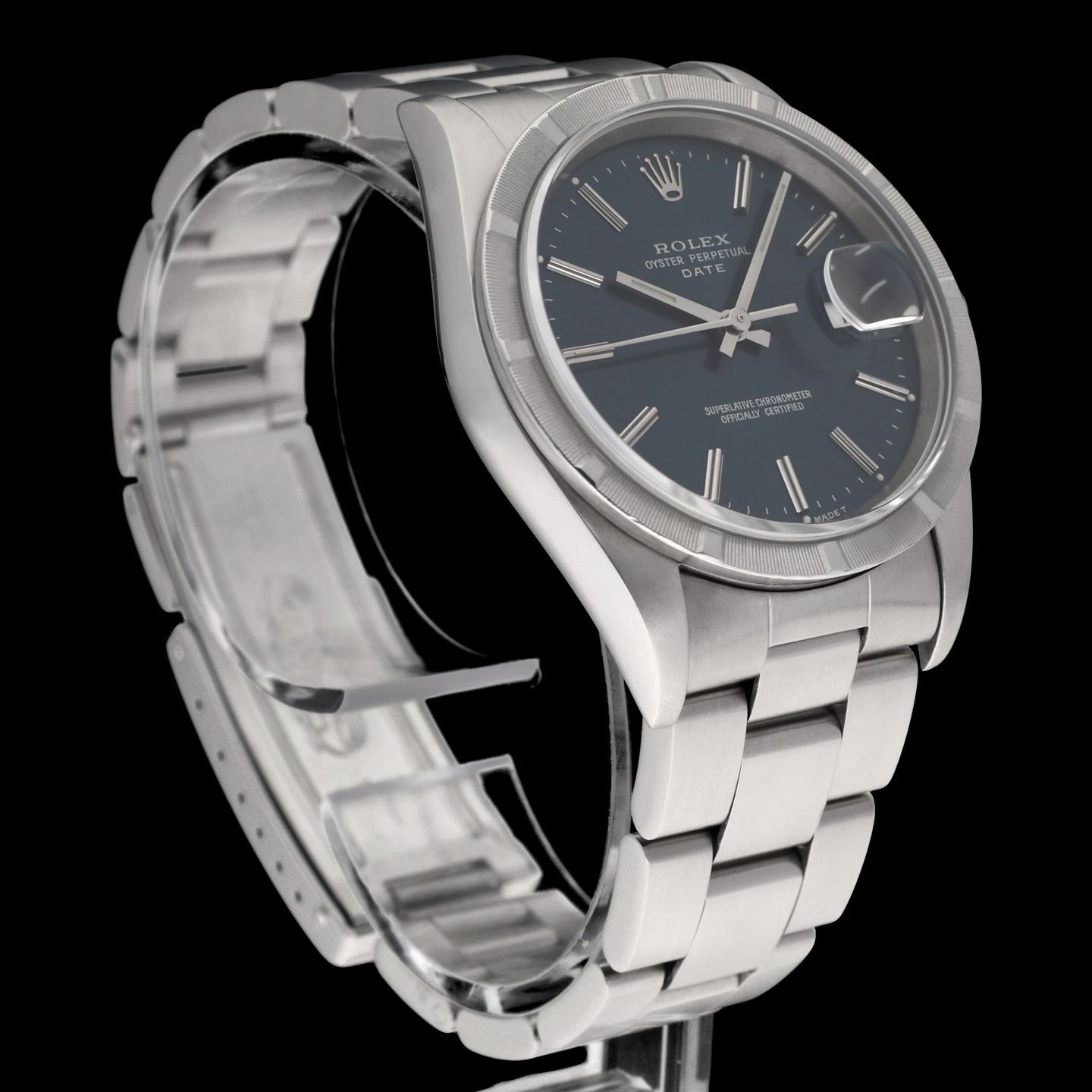 Rolex Oyster Perpetual Date 15210 (1993) - Blue dial 34 mm Steel case (5/7)