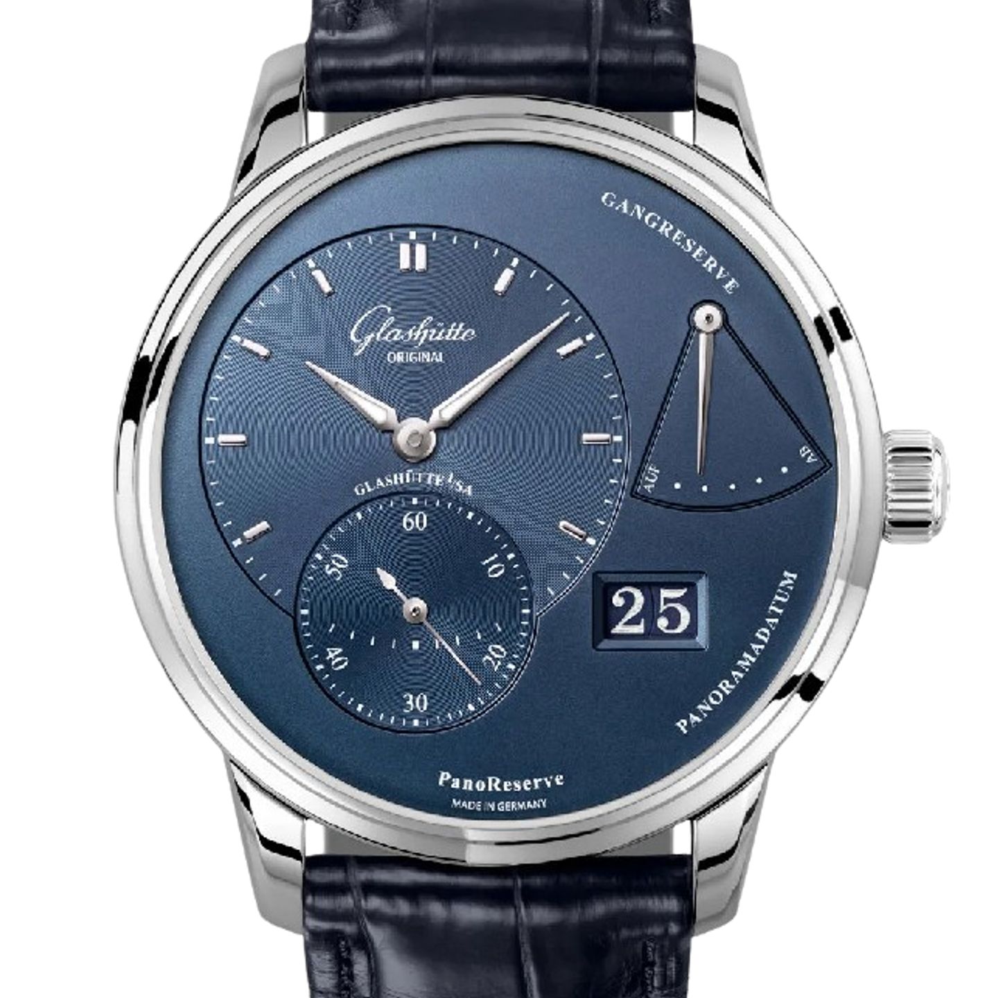 Glashütte Original PanoReserve 1-65-01-26-12-61 (2024) - Blue dial 40 mm Steel case (1/1)