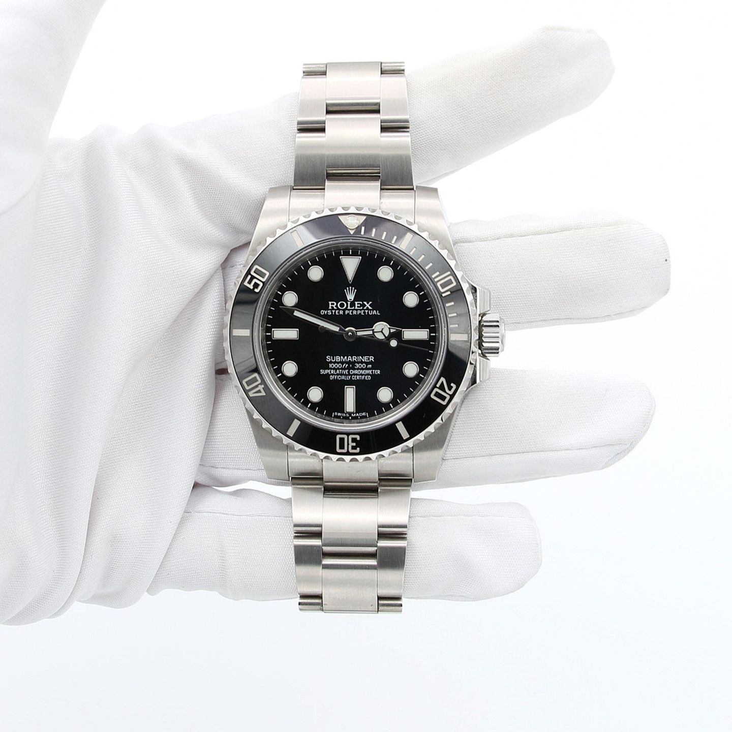 Rolex Submariner No Date 114060 (Unknown (random serial)) - Black dial 40 mm Steel case (5/8)