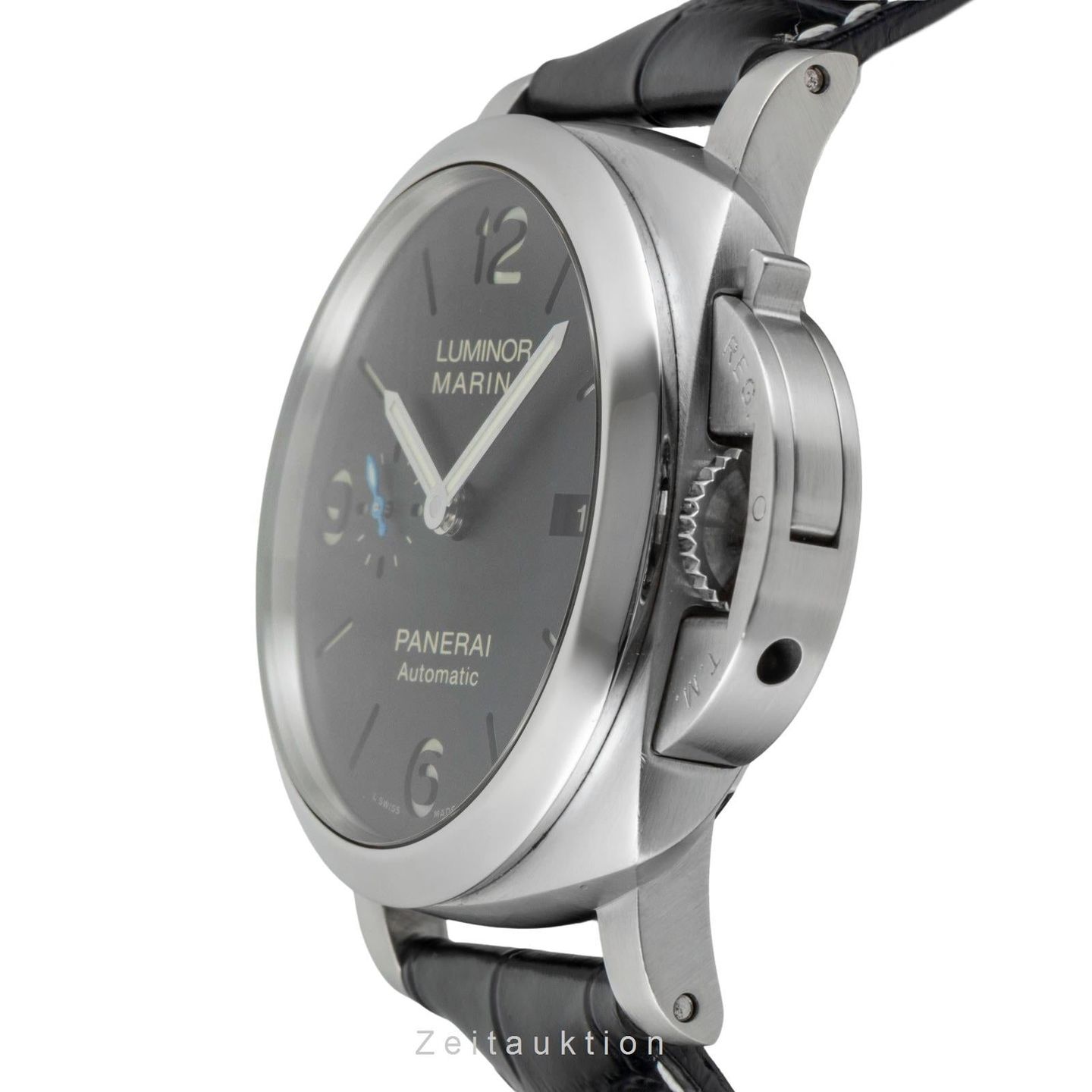 Panerai Luminor Marina 1950 3 Days Automatic PAM01312 (Onbekend (willekeurig serienummer)) - Zwart wijzerplaat 44mm Staal (5/8)