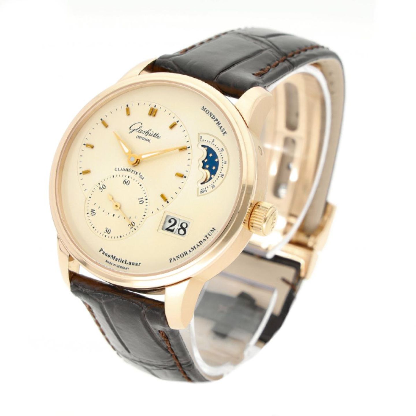 Glashütte Original Senator Karrée 1-22-02-51-51-04 (2014) - Silver dial 40 mm Rose Gold case (2/5)