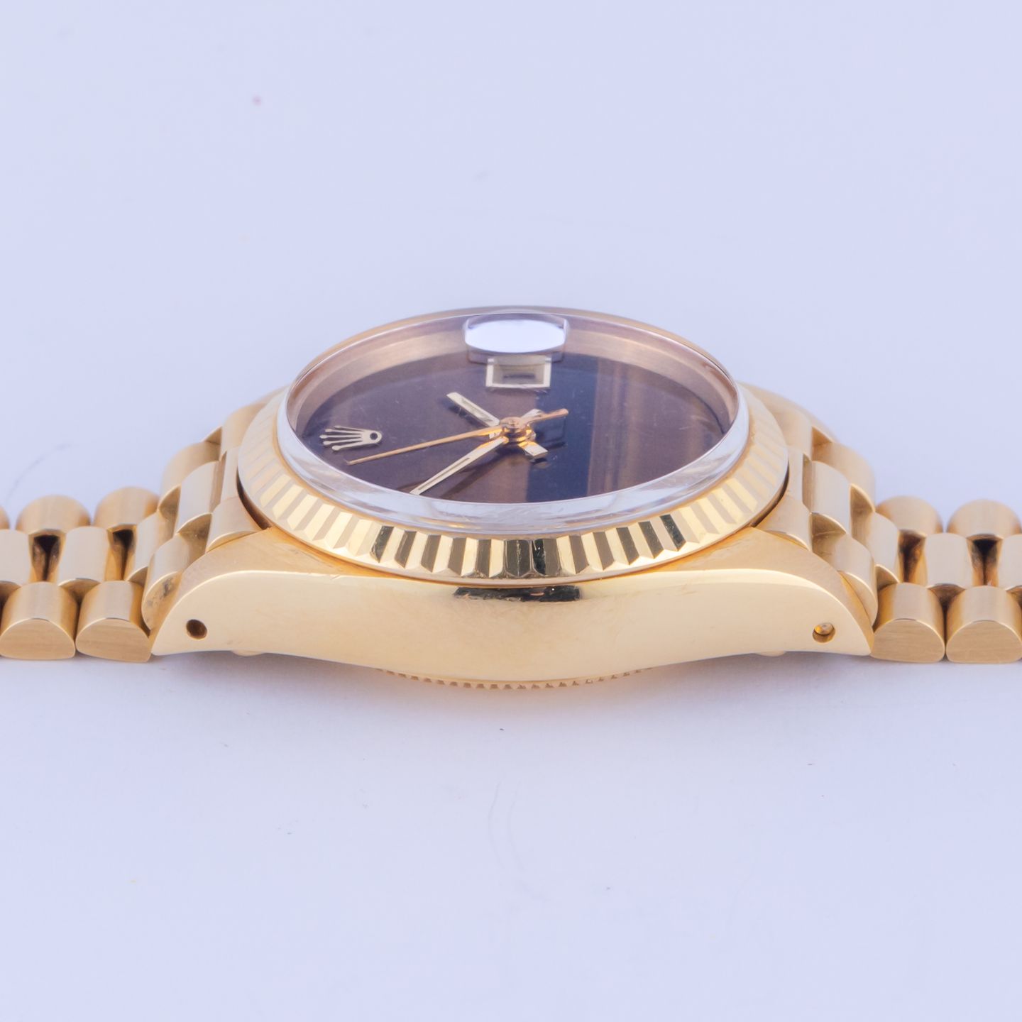 Rolex Lady-Datejust 6917 (1982) - Bruin wijzerplaat 26mm Geelgoud (5/8)