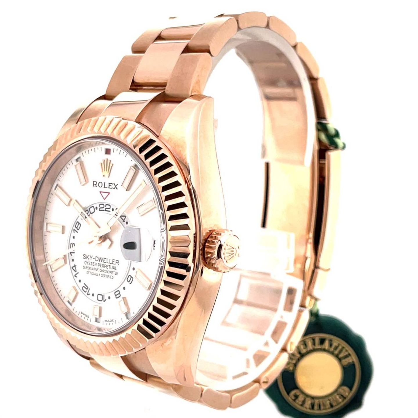 Rolex Sky-Dweller 326935 (2021) - Silver dial 42 mm Rose Gold case (2/5)