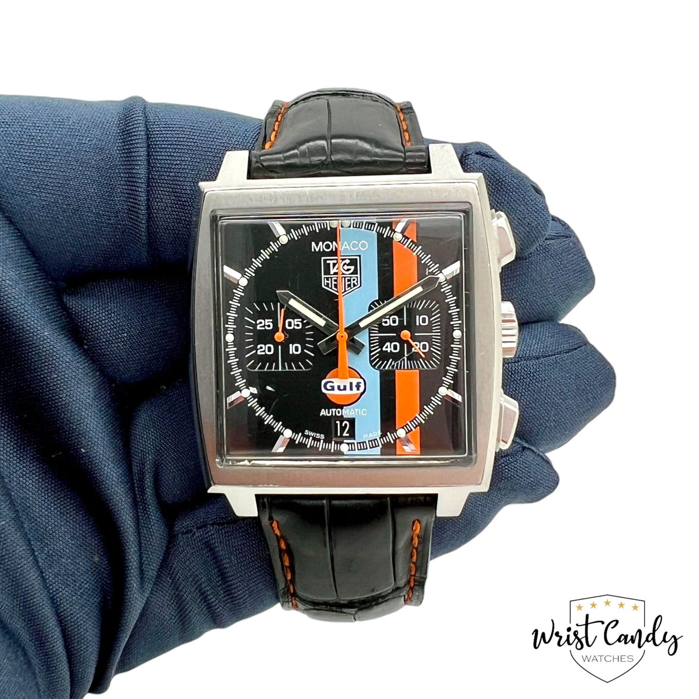 TAG Heuer Monaco CW211A.FC6228 (2007) - White dial 38 mm Steel case (7/8)