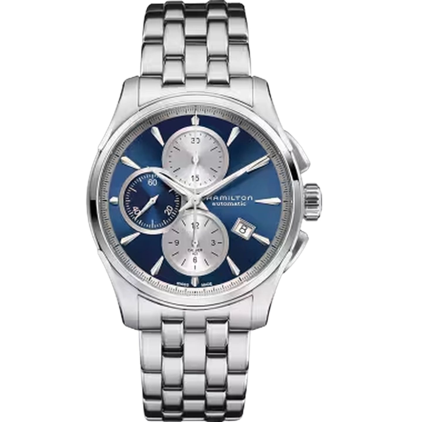 Hamilton Jazzmaster Auto Chrono H32596141 (2026) - Blauw wijzerplaat 42mm Staal (1/1)