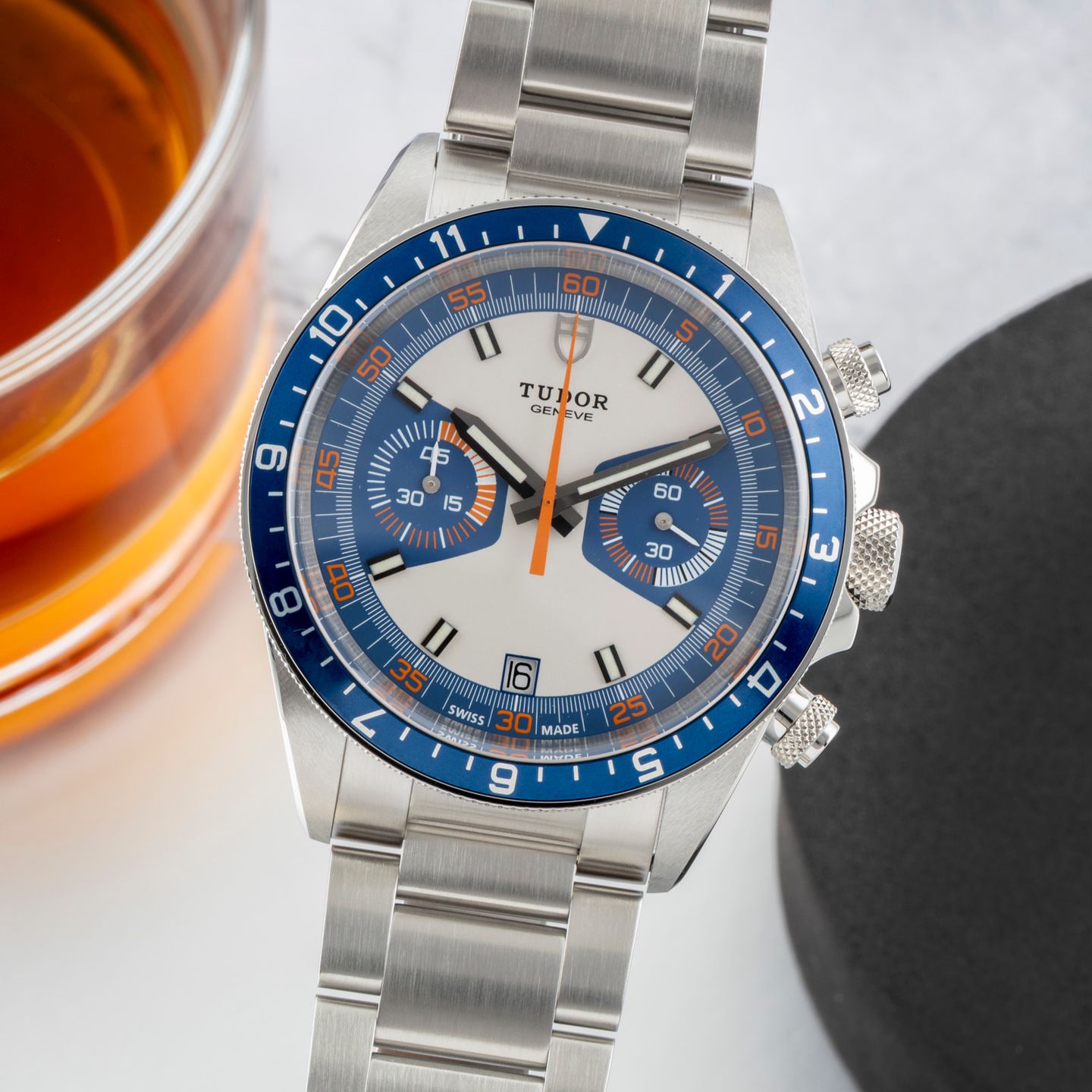 Tudor Heritage Chrono Blue 70330B (Onbekend (willekeurig serienummer)) - Meerkleurig wijzerplaat 42mm Staal (3/8)