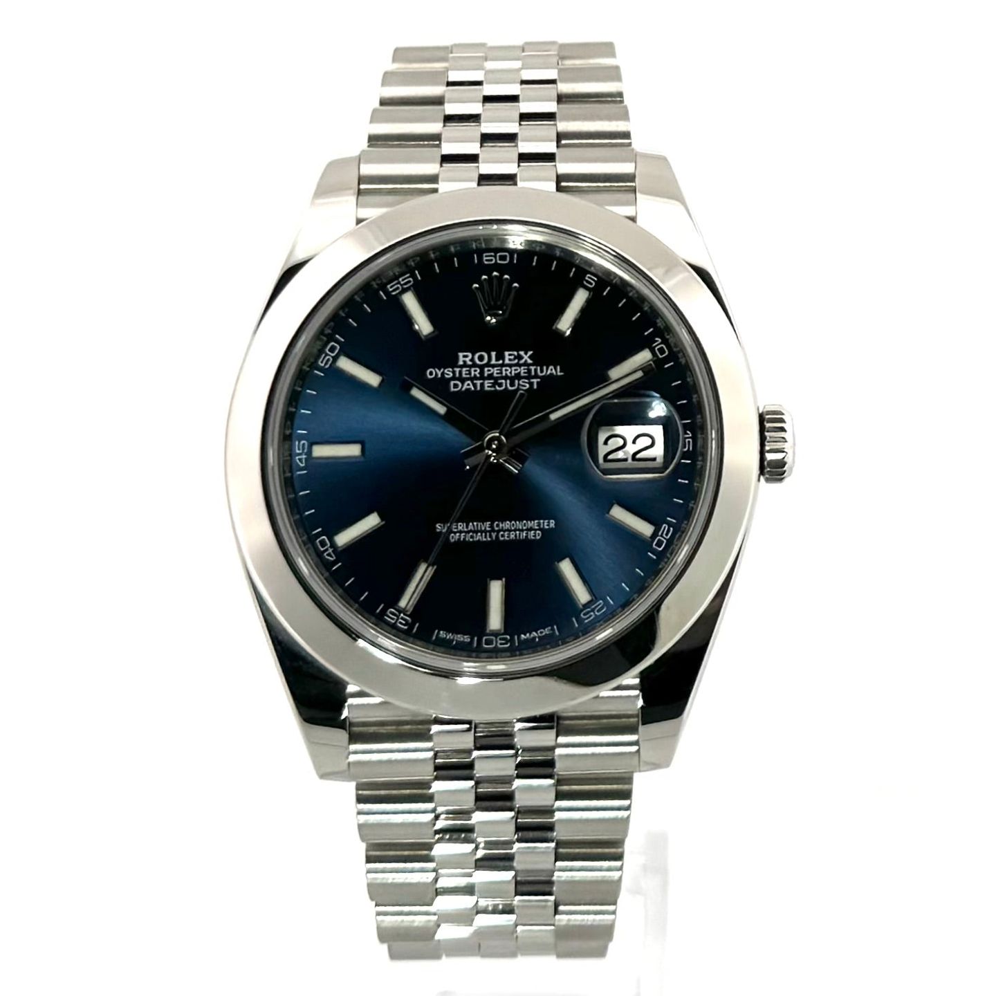 Rolex Datejust 41 126300 (2017) - Blauw wijzerplaat 41mm Staal (1/7)